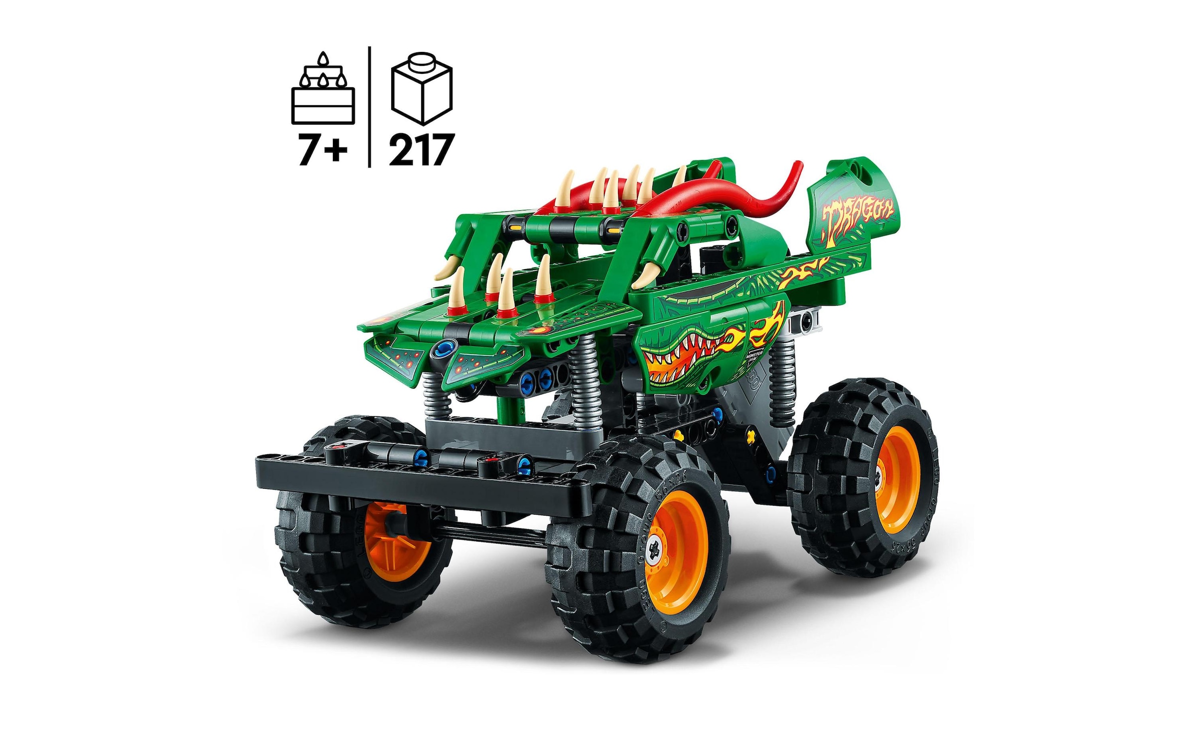 LEGO® Konstruktionsspielsteine »Monster Jam Dragon«, (217 St.)