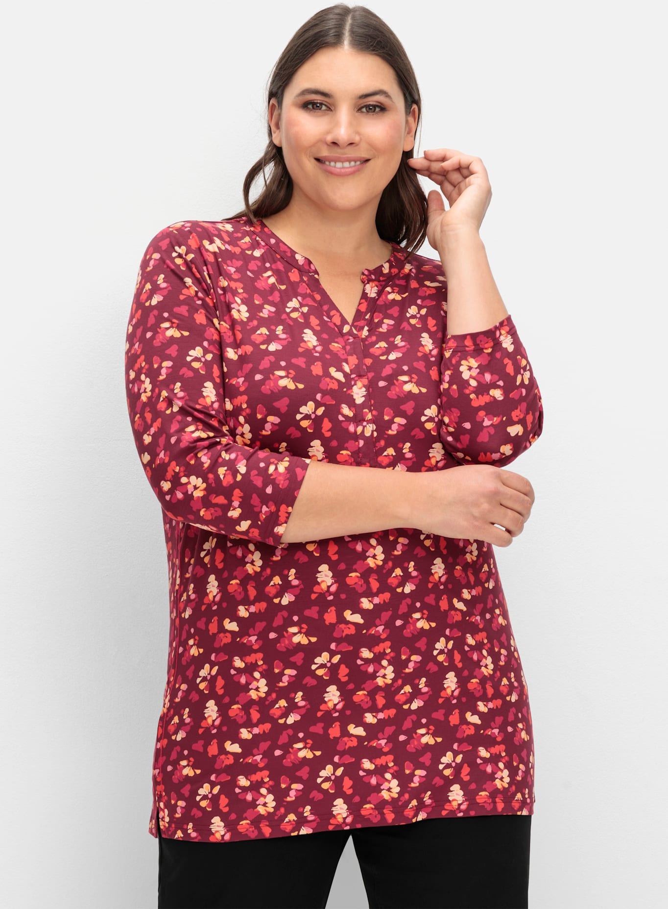 Sheego Rundhalsshirt »Rundhalsshirt«, (1 tlg.)