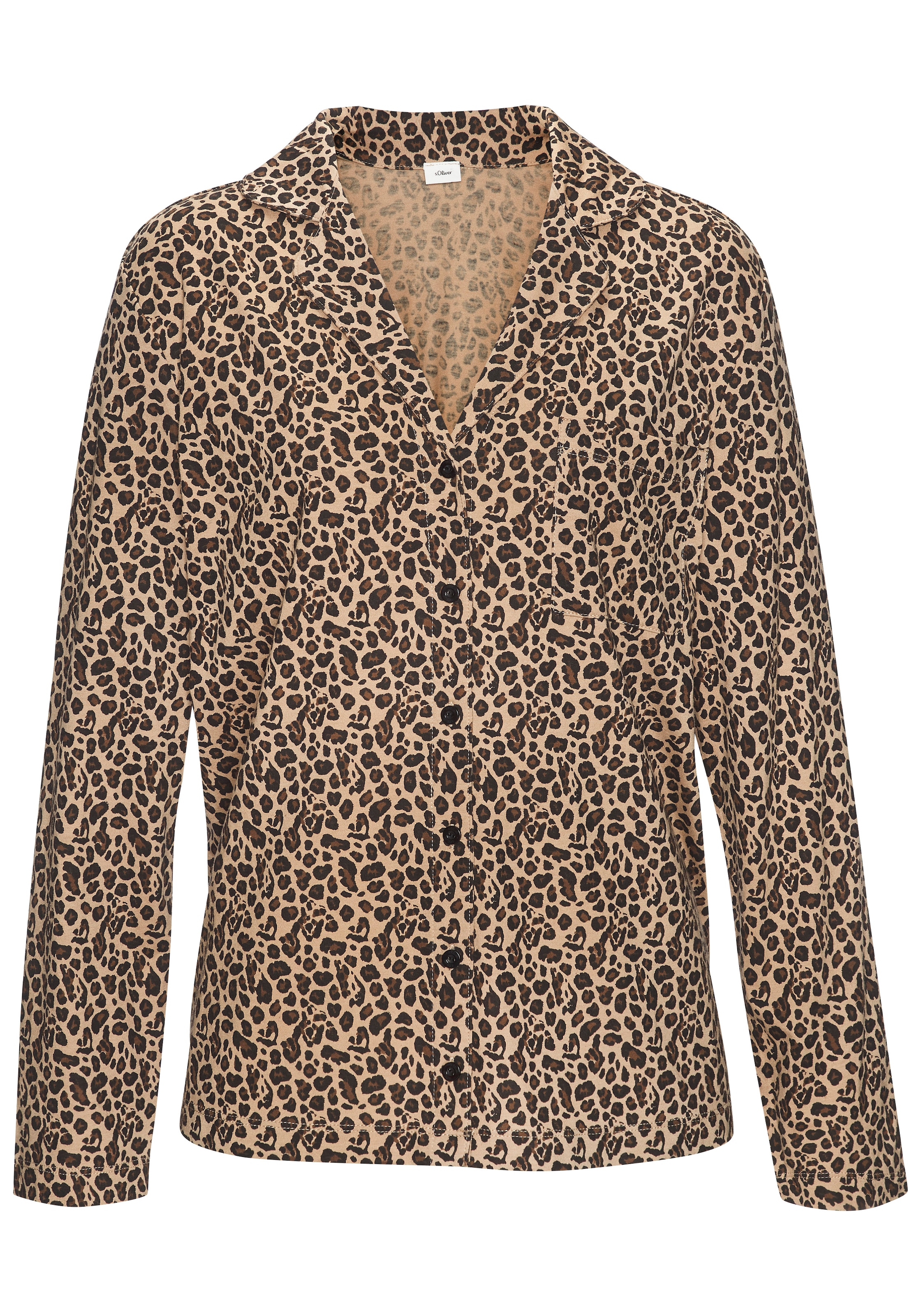 s.Oliver Pyjamaoberteil 1-teilig, 1 tlg. aufgesetzte Brusttasche