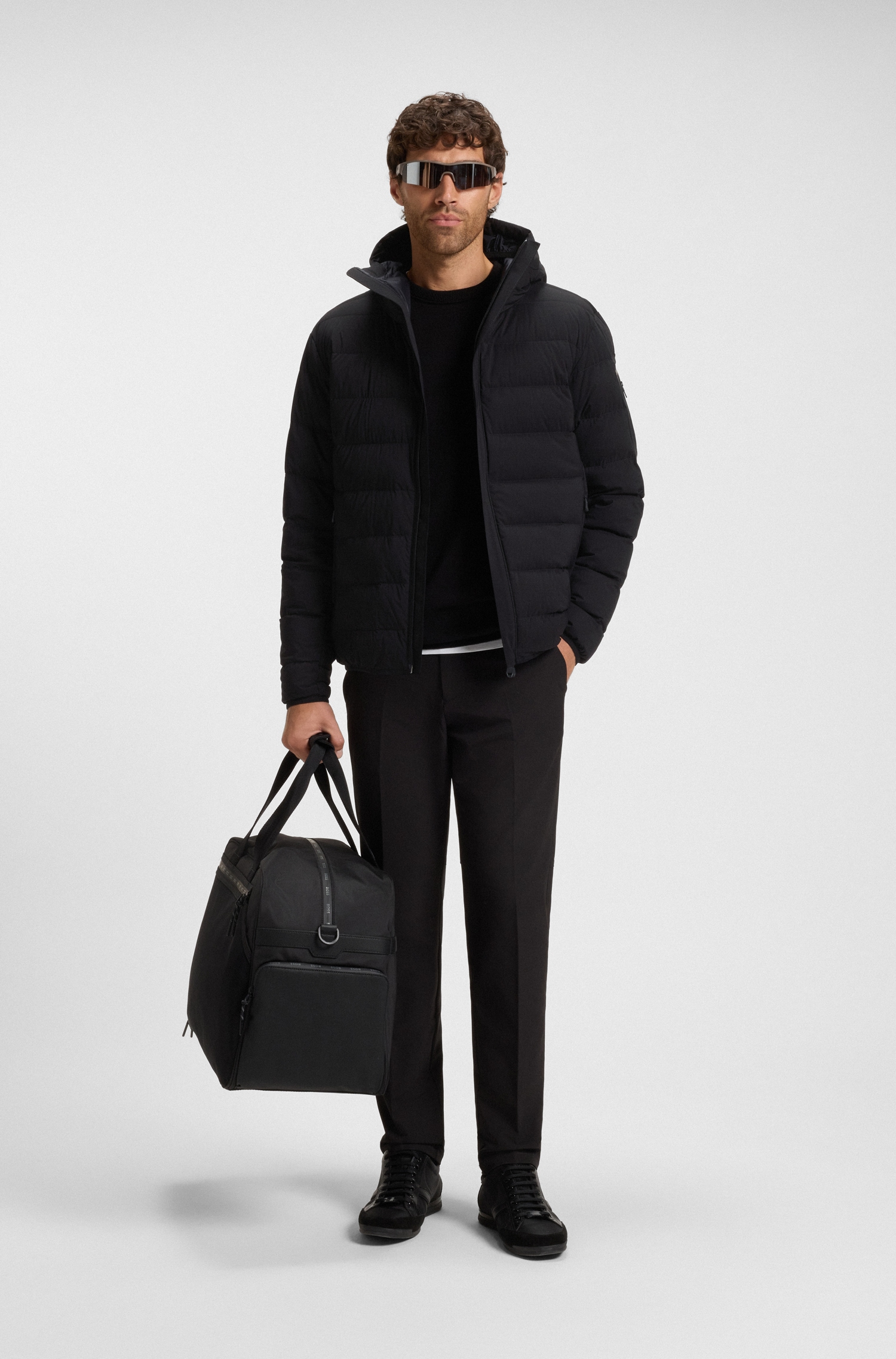 BOSS GREEN Doudoune »OW Riplite JT HD« mit Kapuze abenehmbare Kapuze wasserabweisend regular fit, 4-Wege Stretch