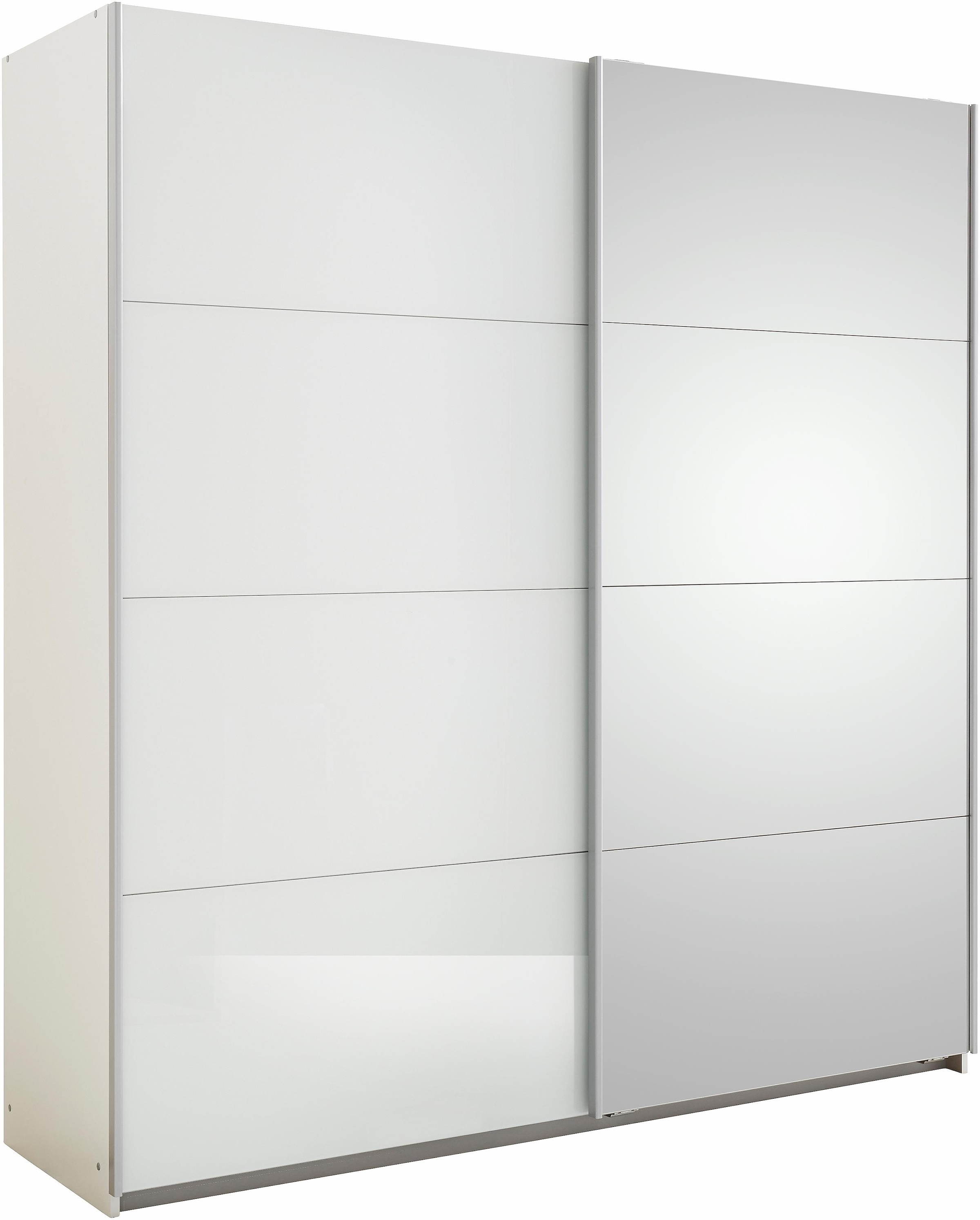 rauch Schwebetürenschrank »Subito Kleiderschrank Bestseller«, Schlafzimmerschrank Garderobe mit 4 Spiegel- und 4 Glaselementen