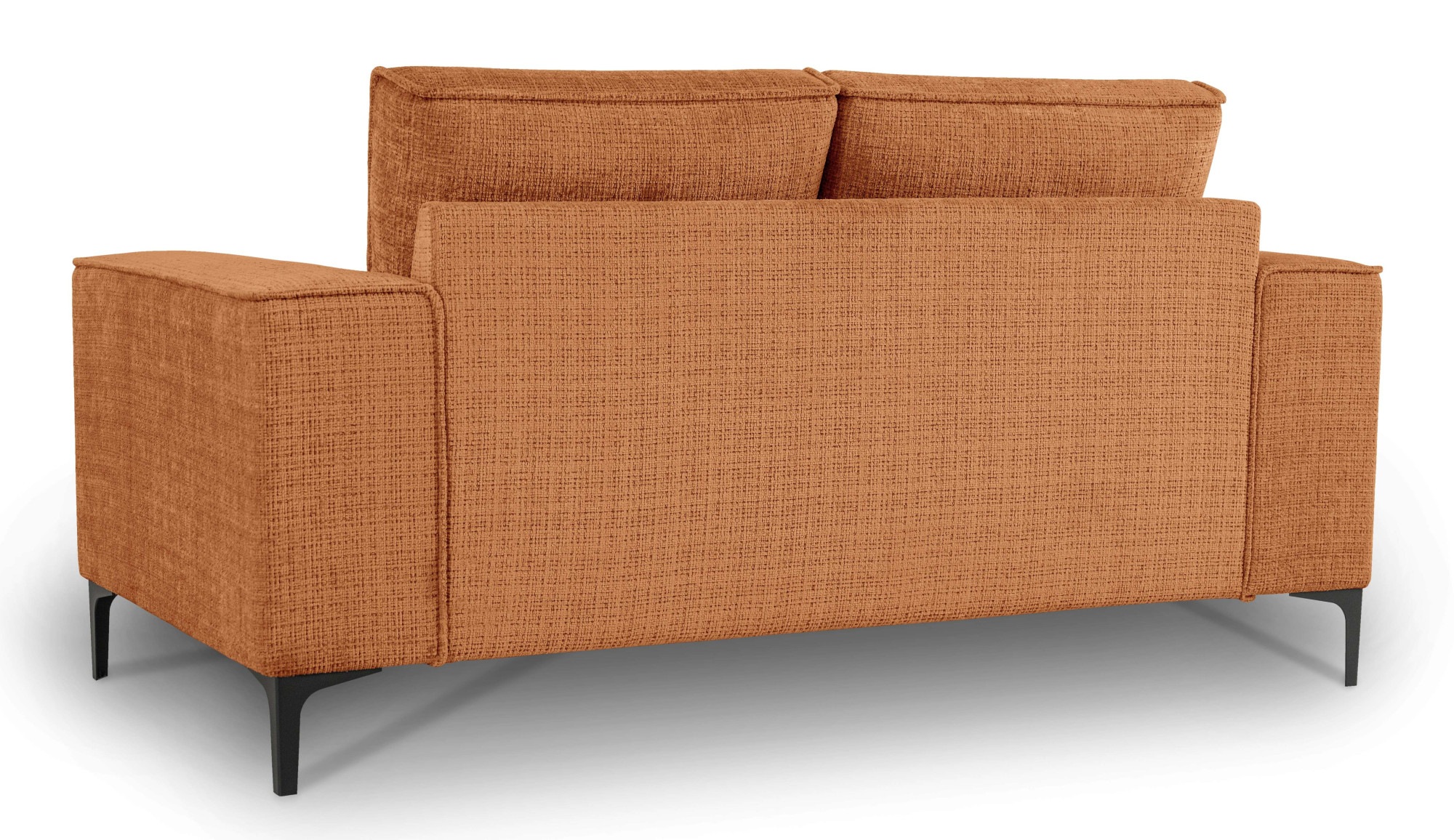 Places of Style 2-Sitzer »Kompaktsofa Oland, Struktur, Flachgewebe, Luxus-Microfaser, Boucle«, 164 cm, Wellenunterfederung, Skandi-Design, Metallfüsse