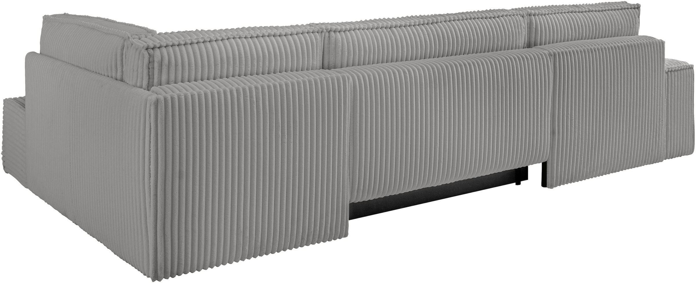 andas Wohnlandschaft »FINNLEY U-Form XXL 329 cm, Schlafsofa, Schlaffunktion m. Bettkasten«, (194/139 cm), Bouclé, Struktur und Cord