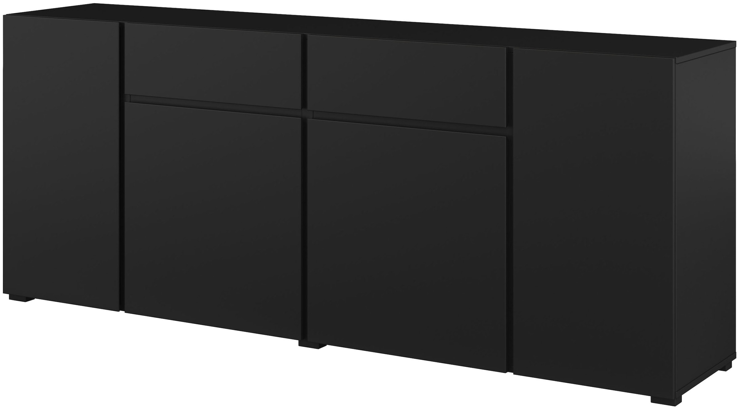 INOSIGN Sideboard »Metric,Breite 195 cm, grifflose Kommode 4 Türen/2 Schubkästen« Schubladenschrank mit viel Stauraum, Einlegeböden verstellbar