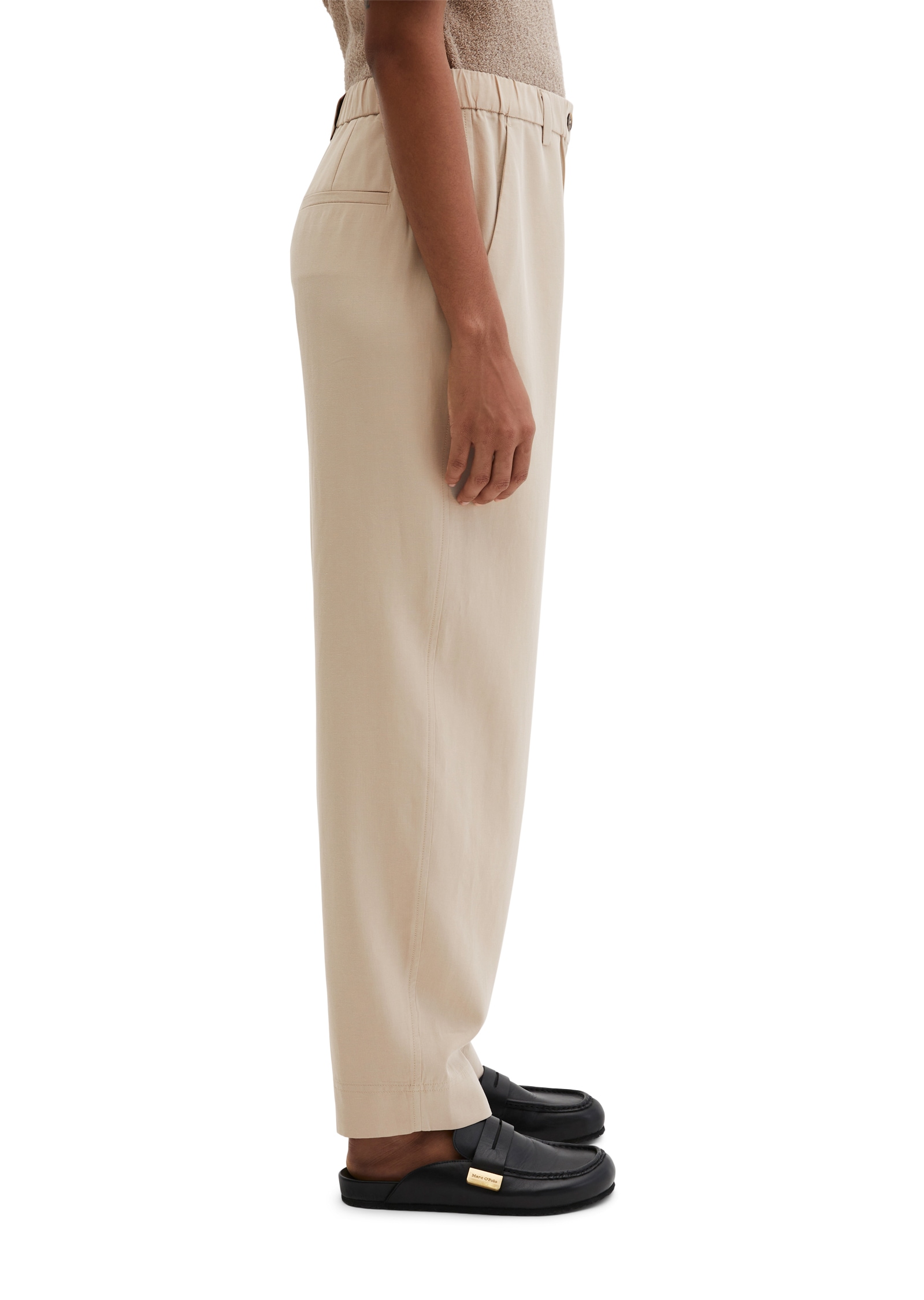 Marc O'Polo Pantalon à taille extensible »MINU Barrel«  Model Minu barrel aus Lyocell-Leinen-Mix