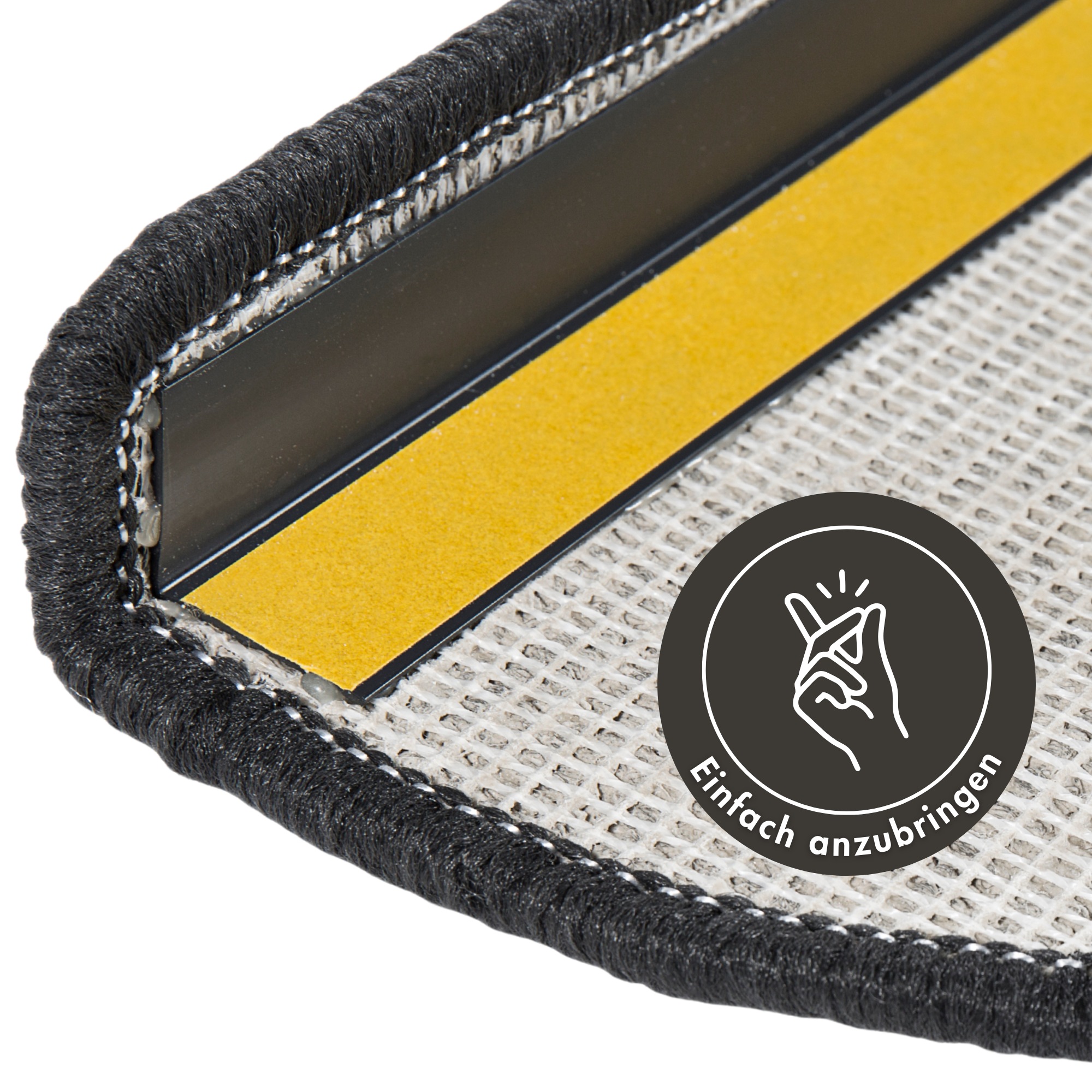 Andiamo Tapis de marche »Rambo, Made in Poland« Demi-rond 4 mm Höhe melierte Schlinge, selbstklebend, 15 Stück in einem Set