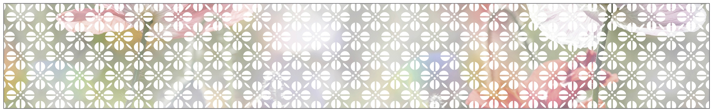 MySpotti Fensterfolie »Look Grafik Blumenmuster white«, halbtransparent, glattstatisch haftend, 200 x 30 cm, statisch haftend