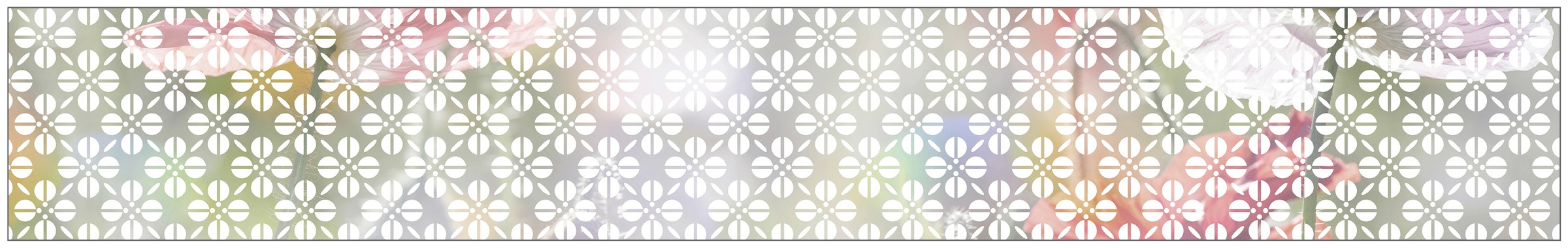 Image of MySpotti Fensterfolie »Look Grafik Blumenmuster white«, halbtransparent, glattstatisch haftend, 200 x 30 cm, statisch haftend bei Ackermann Versand Schweiz