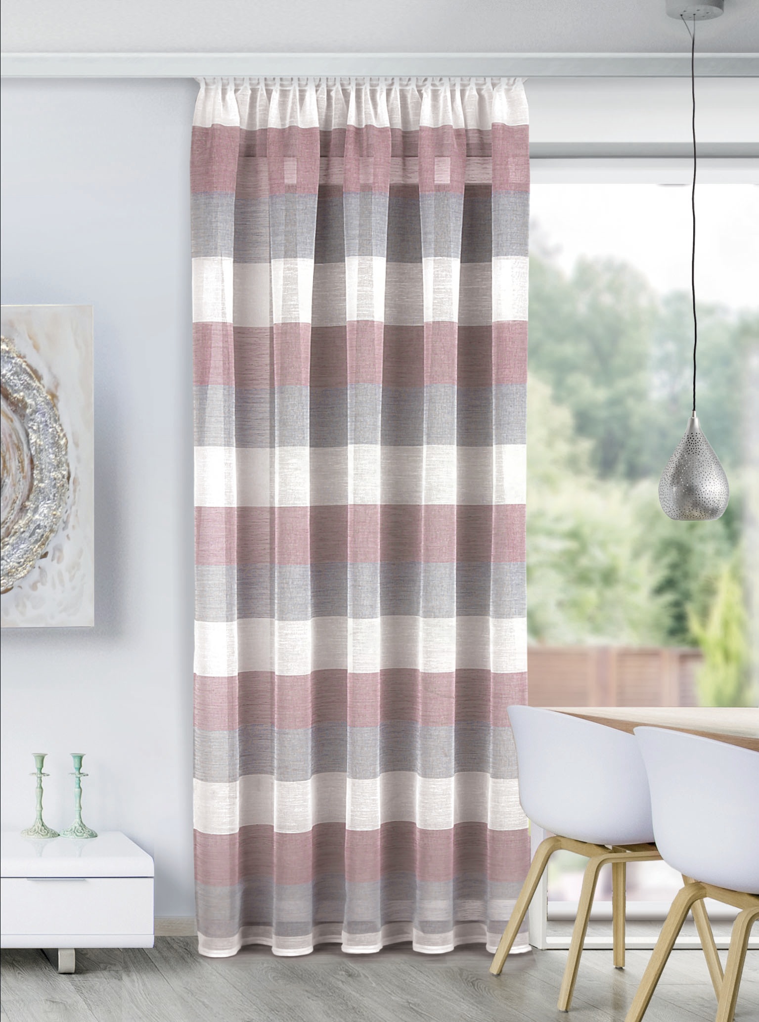 Image of WILLKOMMEN ZUHAUSE by ALBANI GROUP Vorhang »Monet«, (1 St.), Schal mit Kräuselband bei Ackermann Versand Schweiz