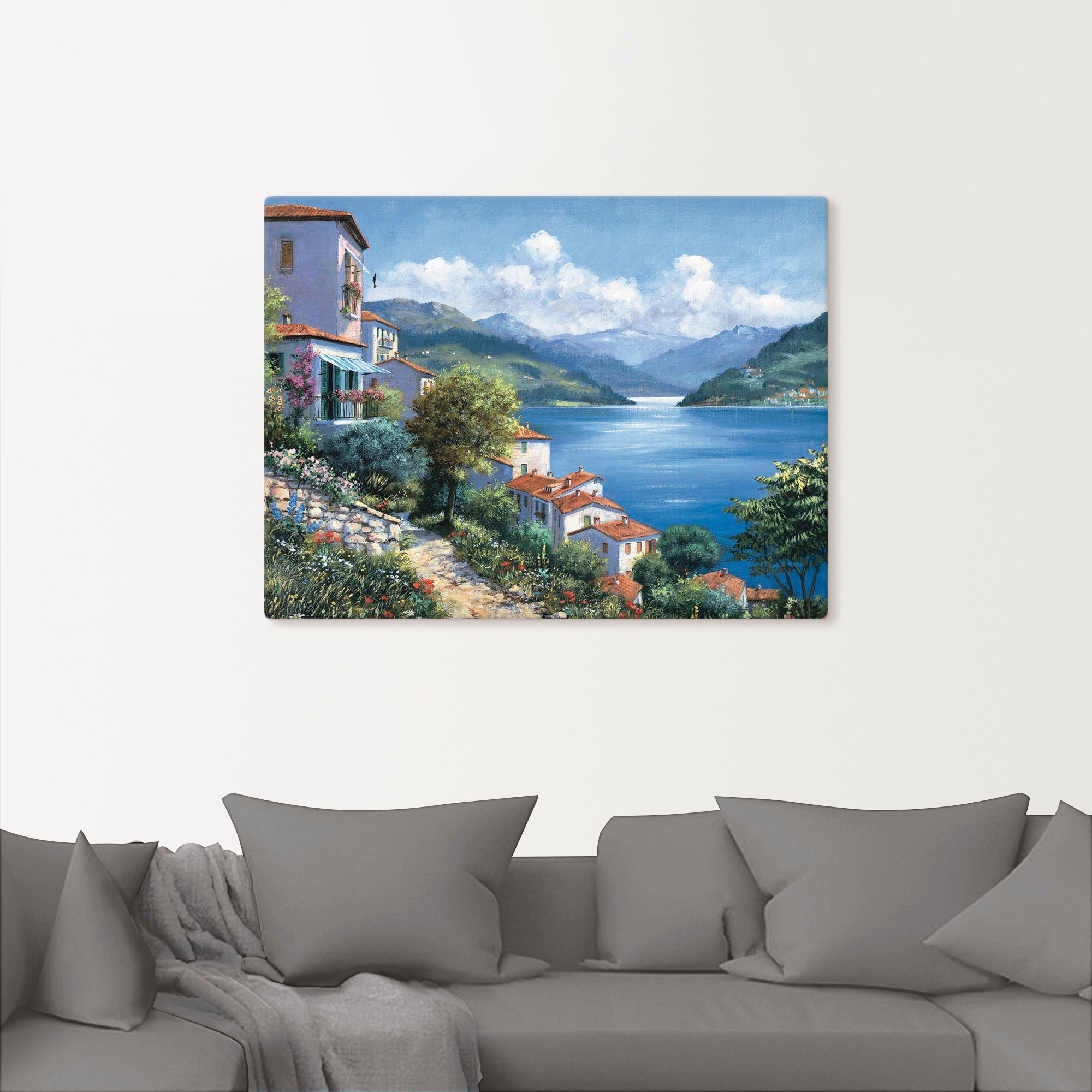 Artland Tableau sur toile »Urlaubsaussicht« 1 cuis tlg. auf Holzrahmen gespannt