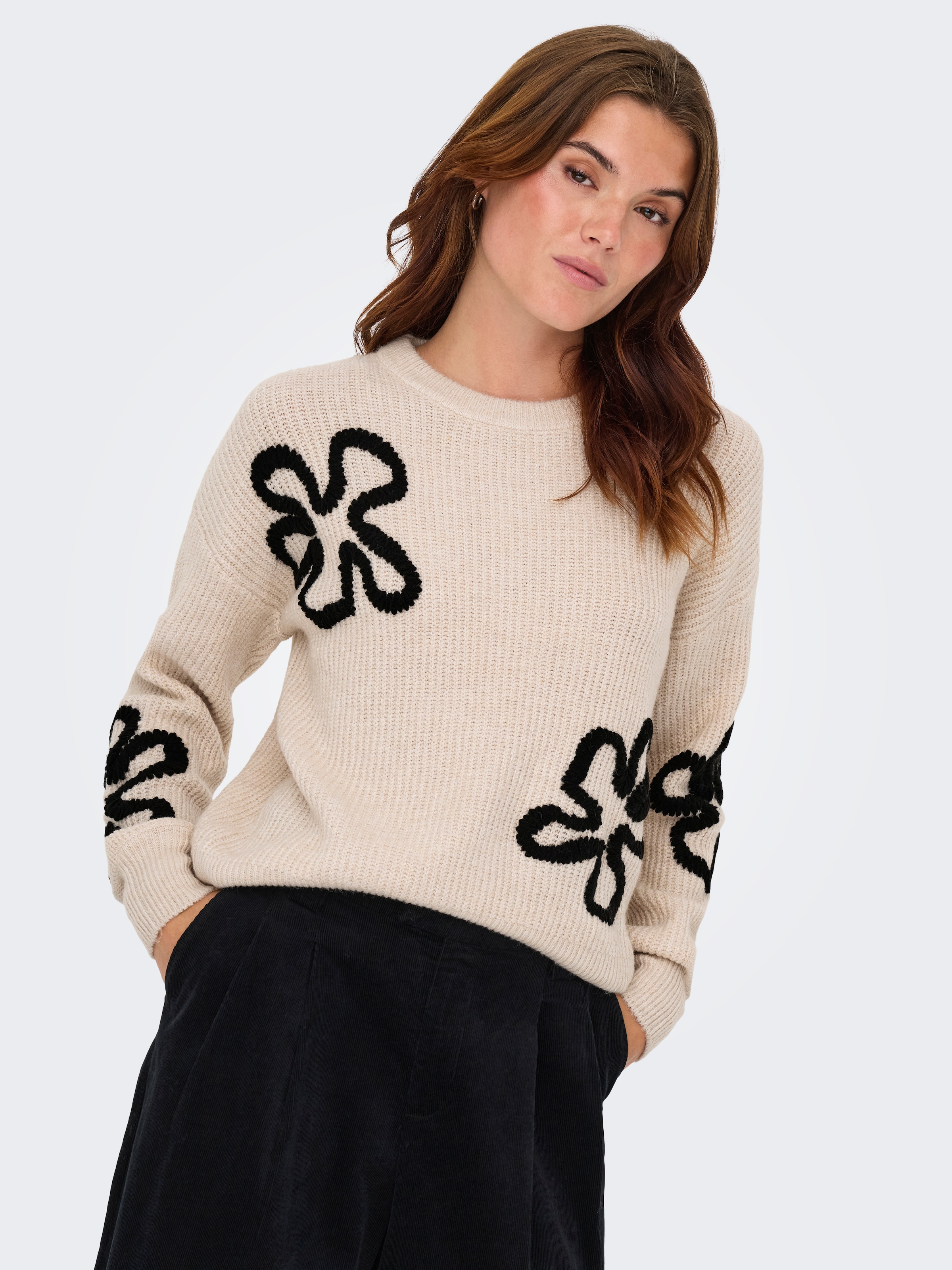 ONLY Pull en tricot »ONLDAISY LS STITCH O-NECK KNT«