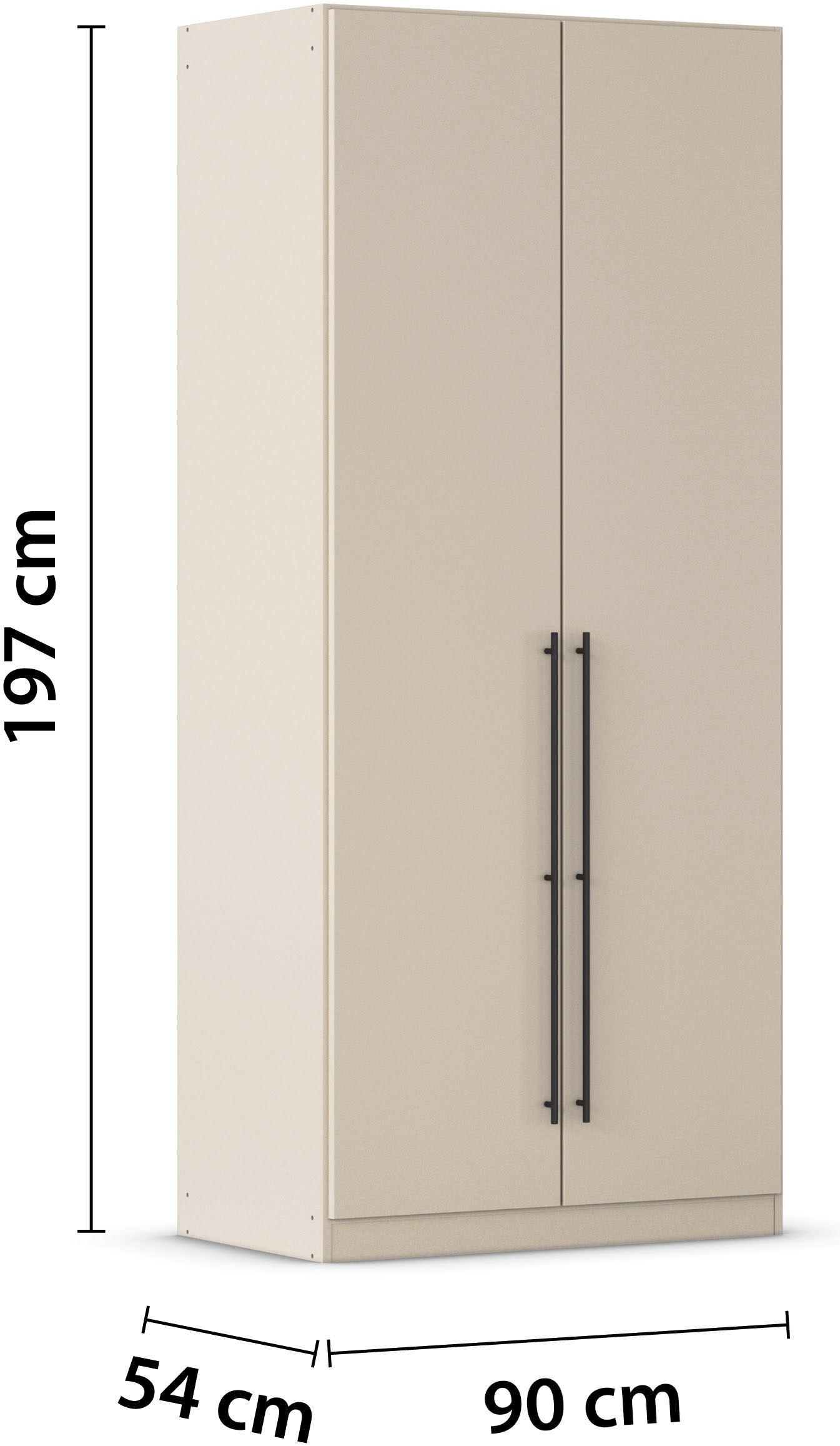 GOODproduct Kleiderschrank »Mehrzweckschrank Aktenschrank Möbel Mietswohnung Schlafzimmer AVOLA« 3 verschiedene Ausstattungen BASIC/CLASSIC/PREMIUM (inkl. SOFT-CLOSE),  mit hochwertigen Stangengriffen in Schwarz aus Metall MADE IN GERMANY