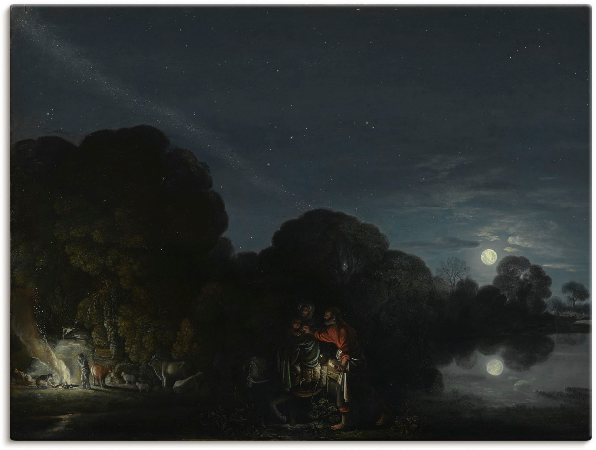 Image of Artland Wandbild »Die Flucht nach Ägypten. 1609«, Gruppen & Familien, (1 St.), in vielen Grössen & Produktarten -Leinwandbild, Poster, Wandaufkleber / Wandtattoo auch für Badezimmer geeignet bei Ackermann Versand Schweiz