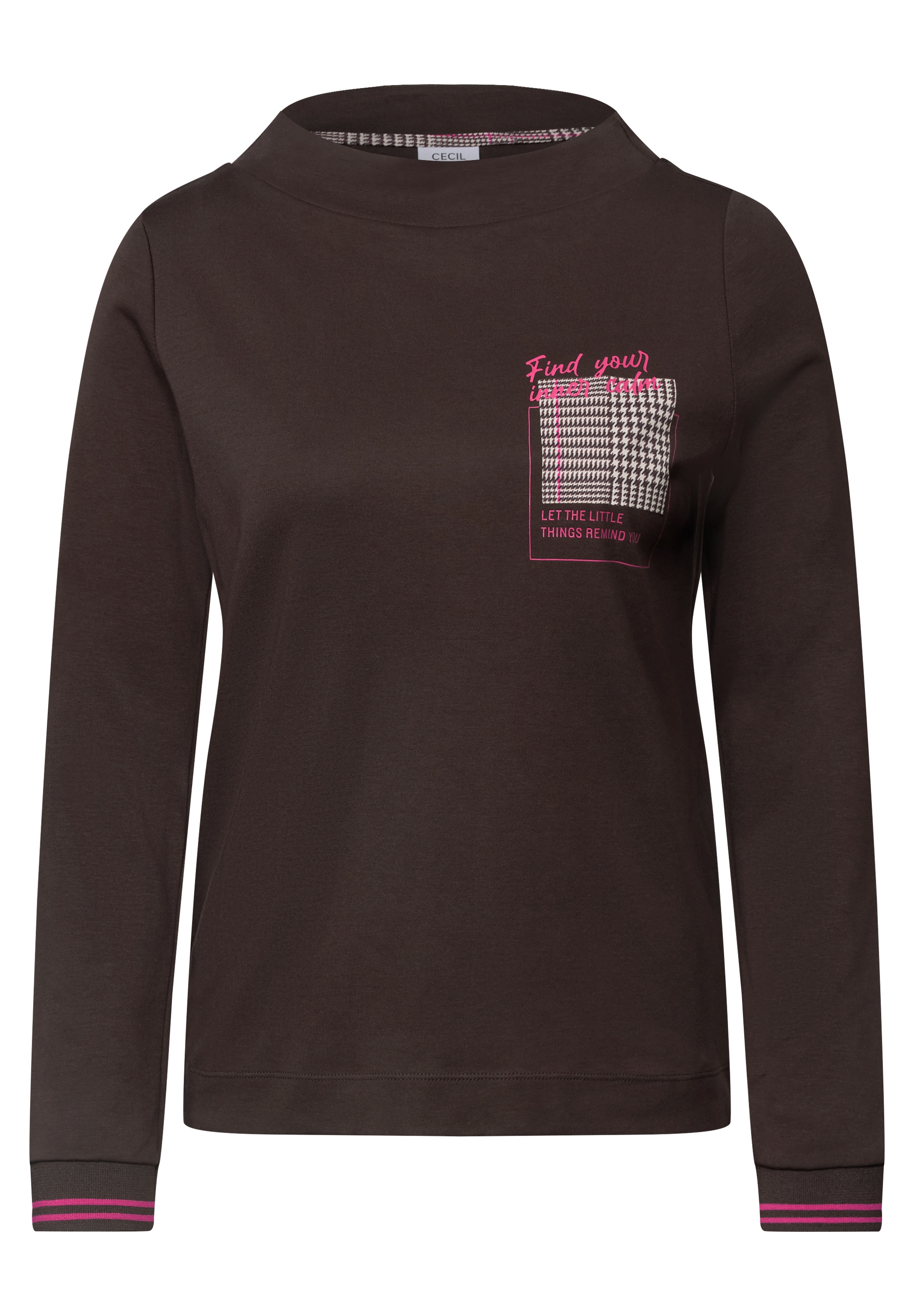Image of Cecil T-Shirt mit Funnel Neck und Print