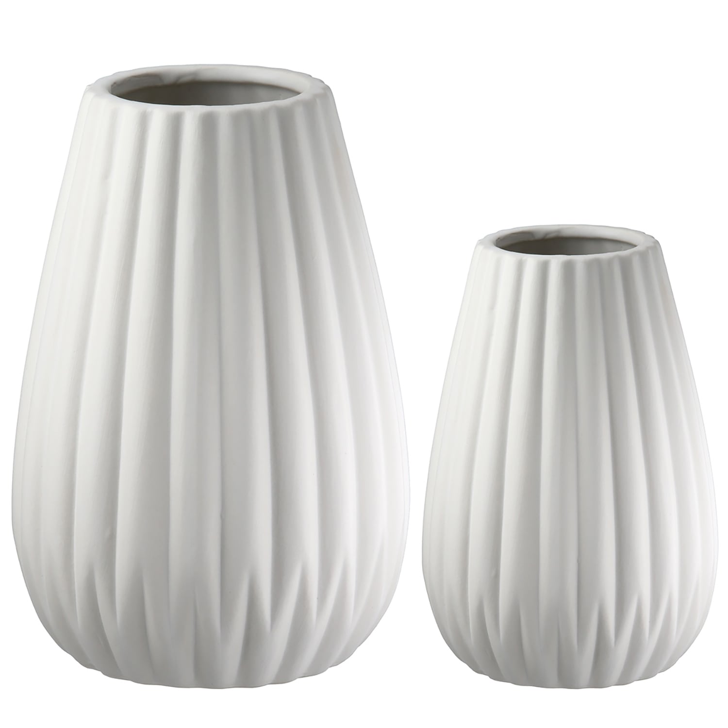 Image of Casablanca by Gilde Tischvase "2tlg. Set Vase Piega weiss H.17 cm"