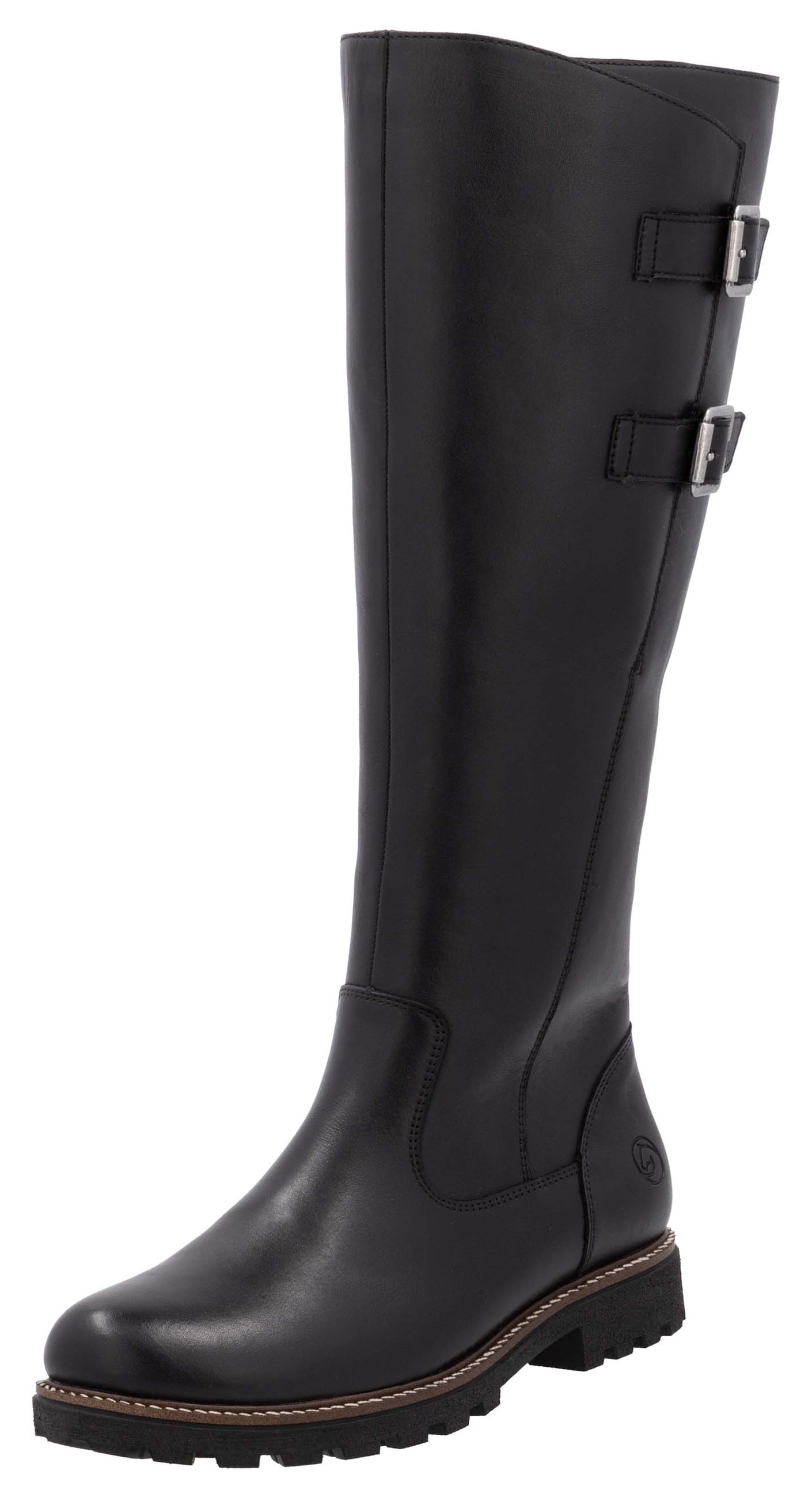 Remonte Winterstiefel, Blockabsatz, Stiefel, Langschaftstiefel mit Innenreissverschluss