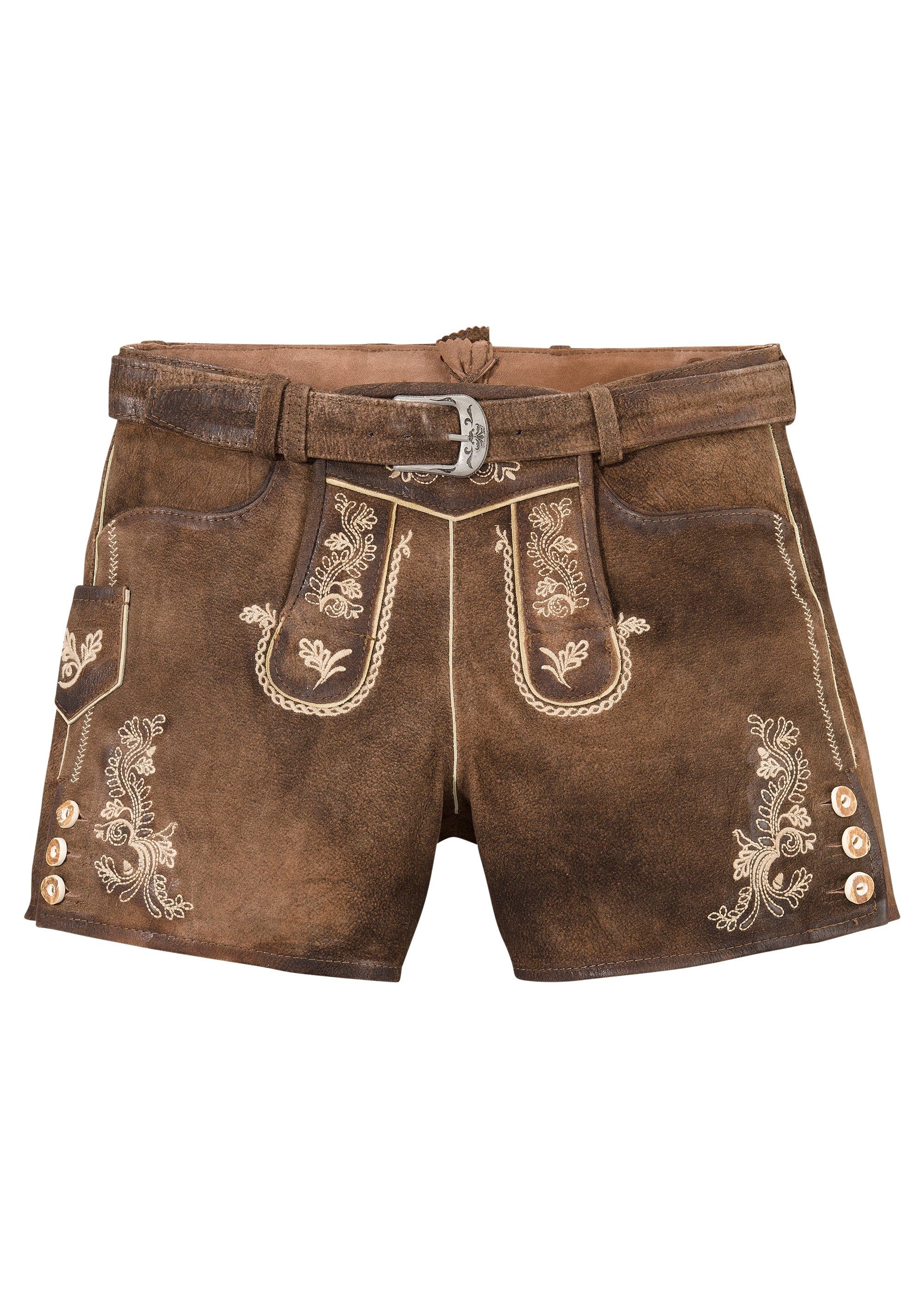 Image of MarJo Trachtenlederhose, (2 tlg., mit abnehmbarem Gürtel), im Used Look bei Ackermann Versand Schweiz