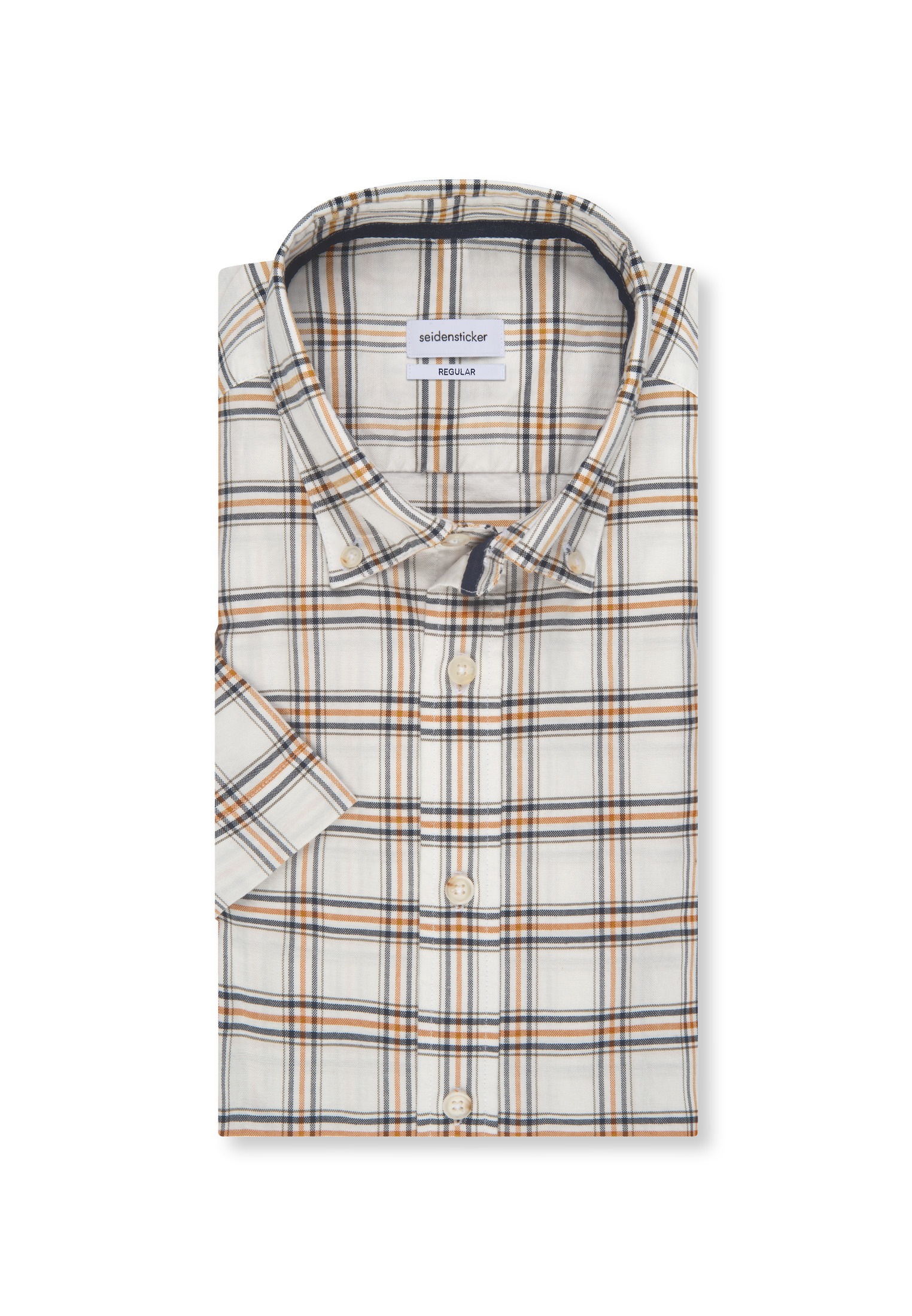 seidensticker Chemise d'affaires »Schwarze Rose« Regular 1/2 Button-Down-Kragen Karo