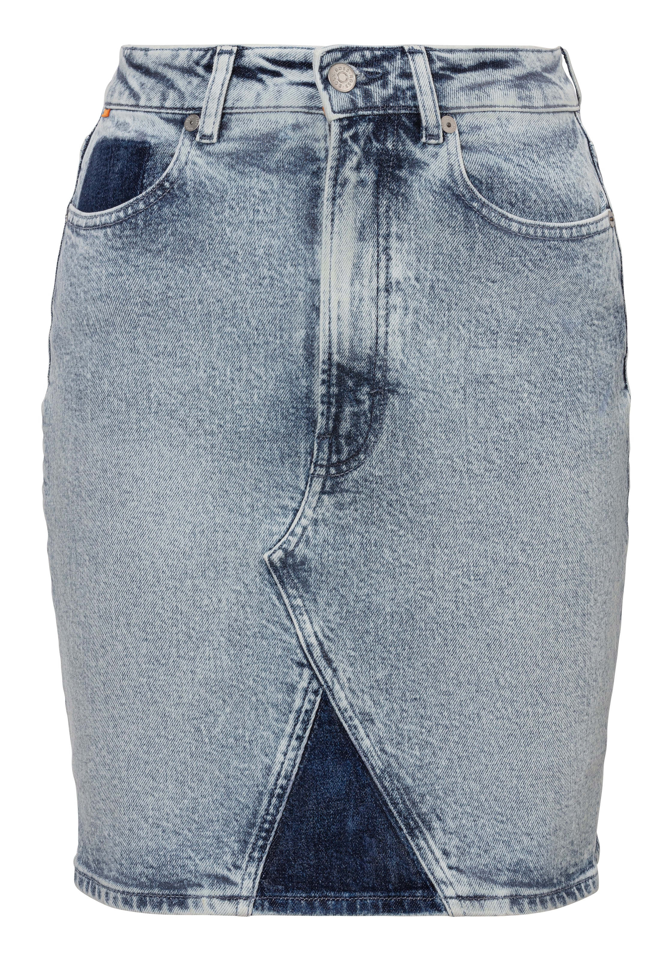 BOSS ORANGE Jeansrock »C_DENIM SKIRT 2.0 Premium Damenmode«, mit BOSS-Badge