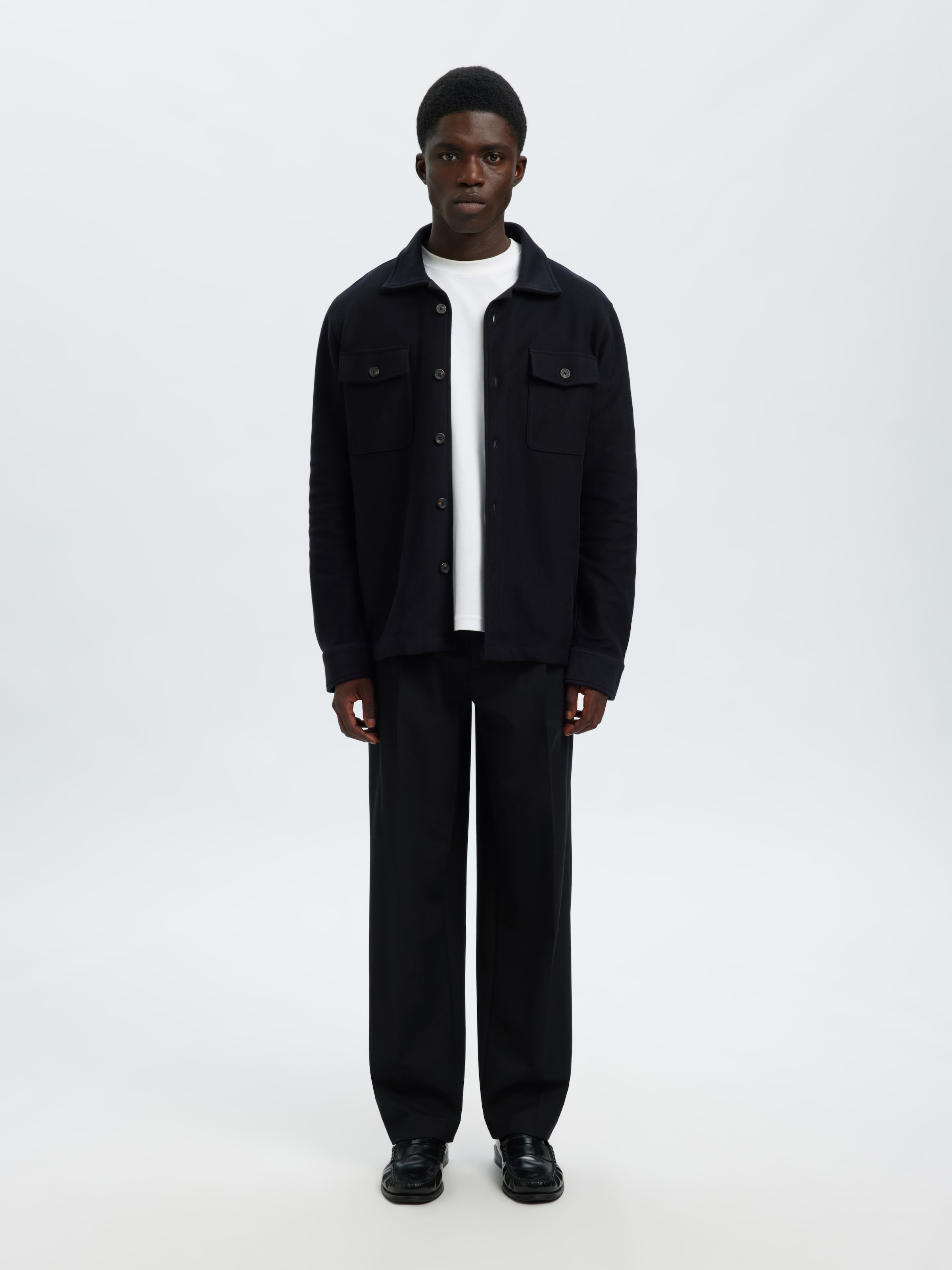 SELECTED Stoffhose »SLH220-LOOSE FINN FLEX PANTS NOOS«  Materialmix, locker geschnitten