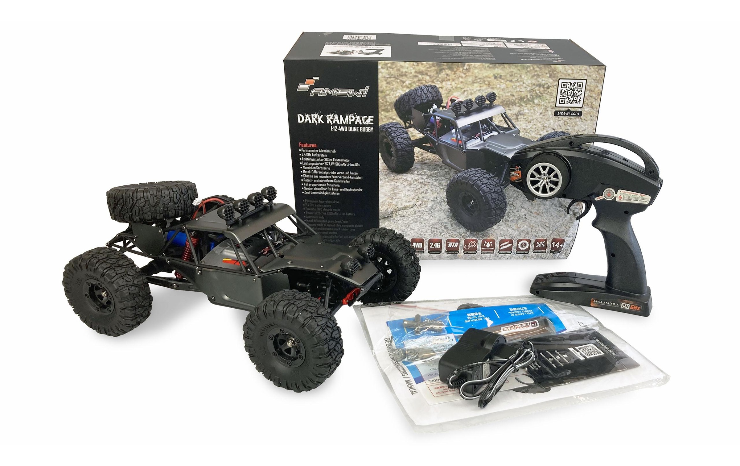 Amewi RC-Buggy »Dark Rampage 4WD Grau«