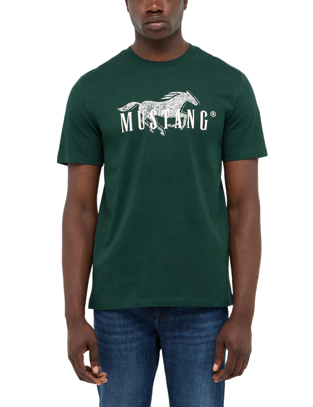 Image of MUSTANG Kurzarmshirt "Austin" Sommershirt mit Logo-Print