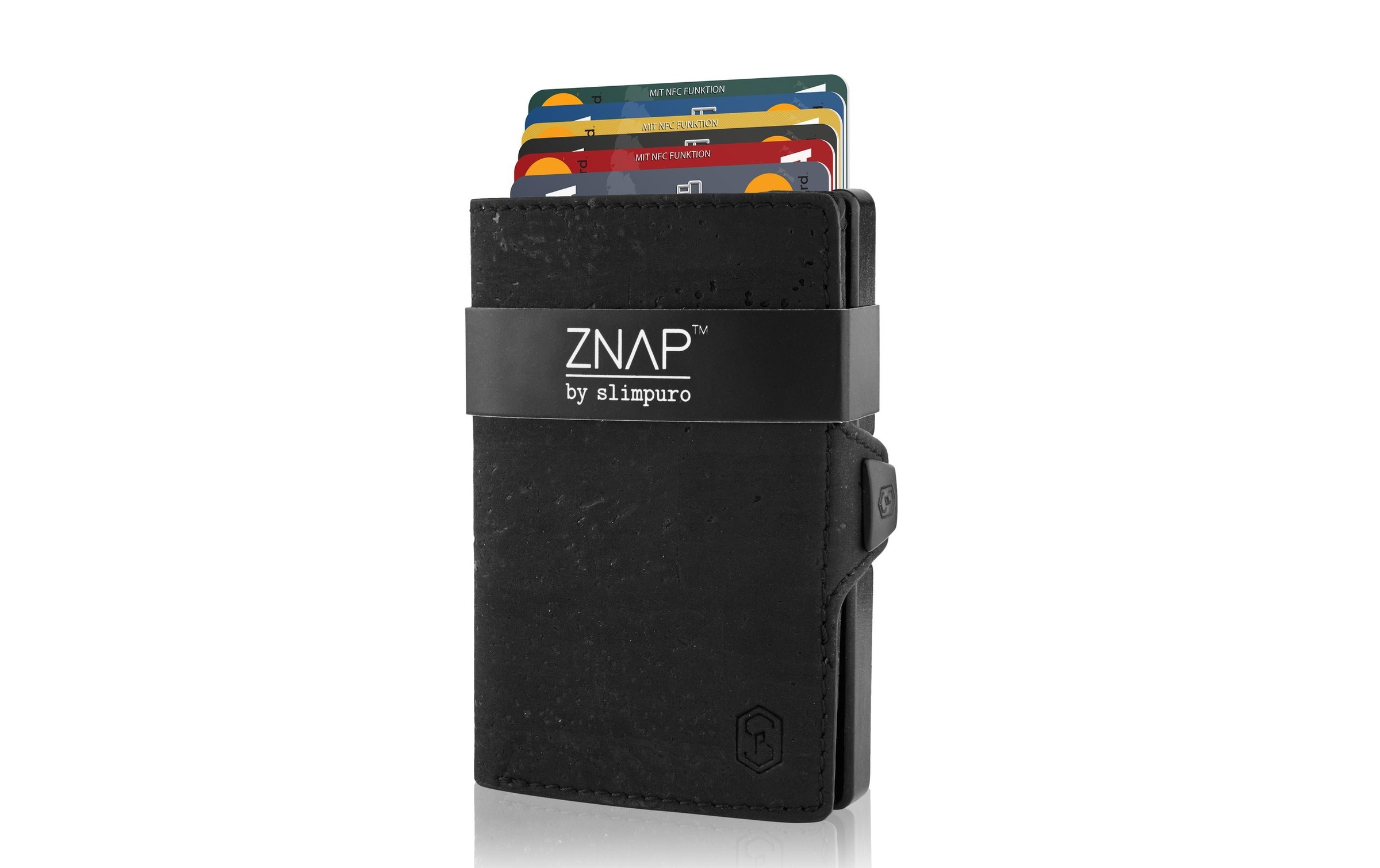 Image of Geldbörse "ZNAP Slim Wallet Kork Black, 8er"