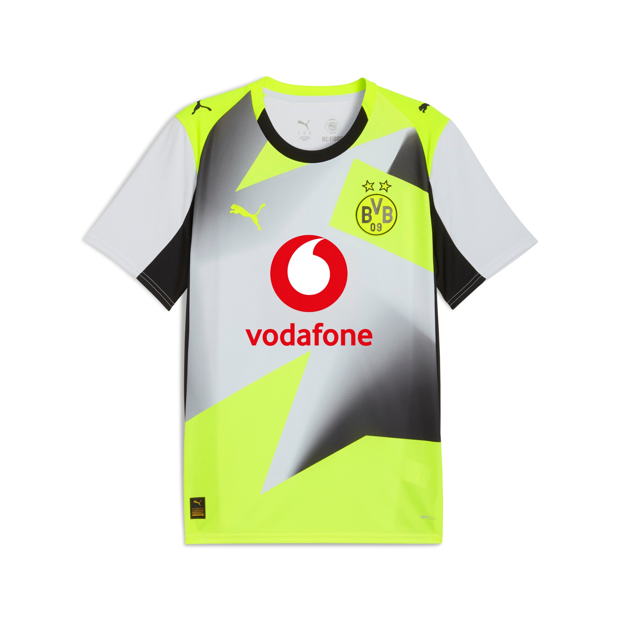 Image of PUMA Fussballtrikot "BVB AWAY JERSEY REPLICA WITH SPONSOR" für Fussball, Kurzarm, Rundhalsausschnitt, normale Schnittform