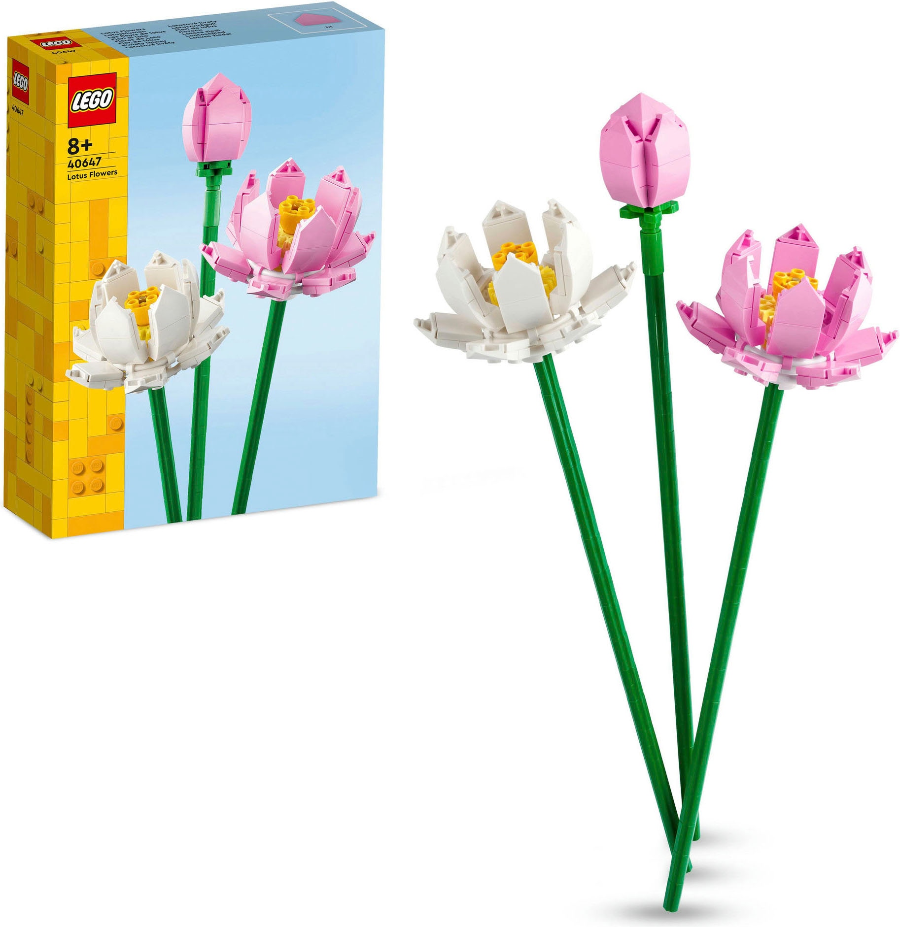 Image of LEGO Konstruktionsspielsteine "Lotusblumen (40647), Lego Botanicals" Made in Europe