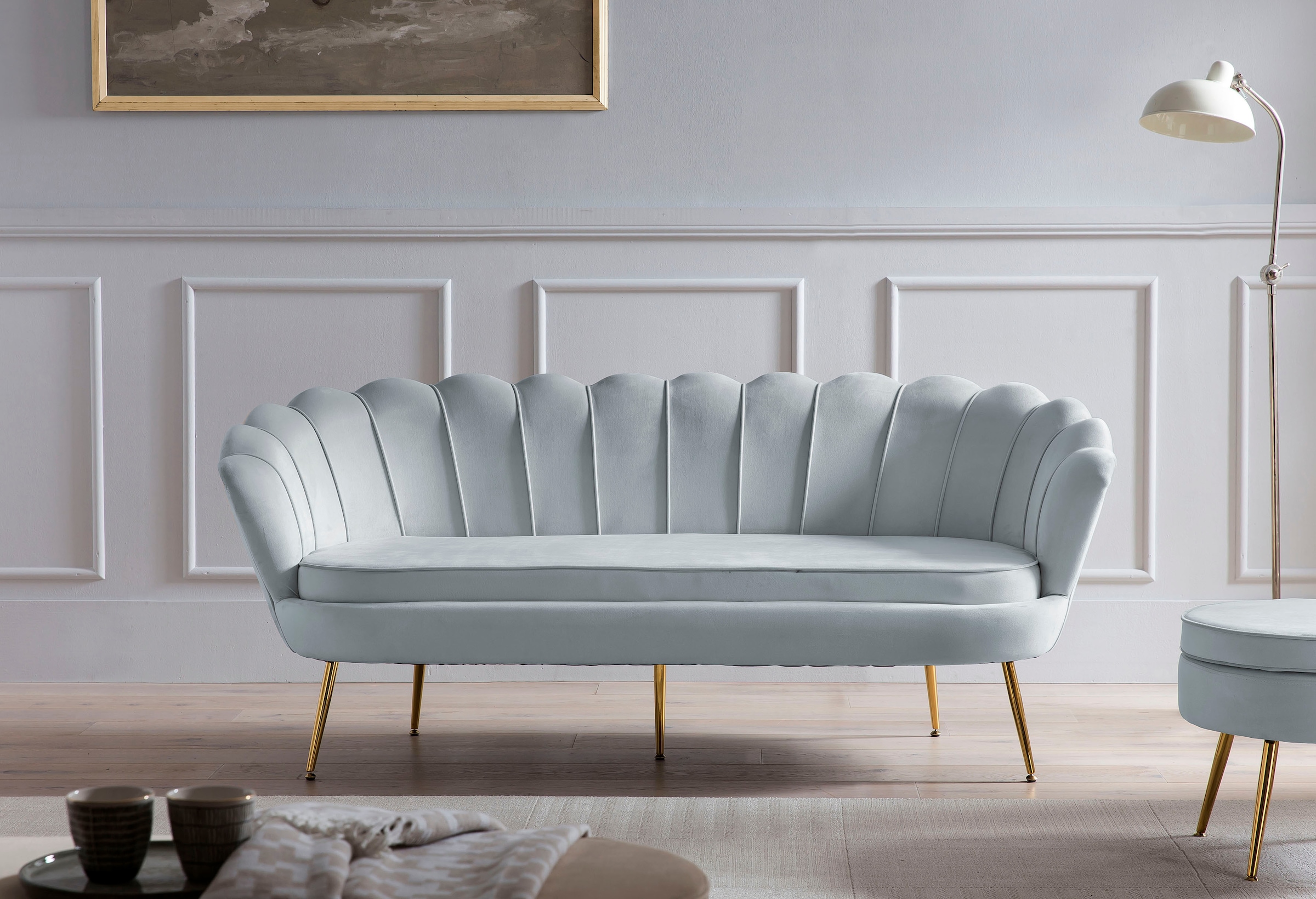 Image of SalesFever 3-Sitzer "Clam Komfortsofa" Extravagantes Muscheldesign: 180 cm Breite
