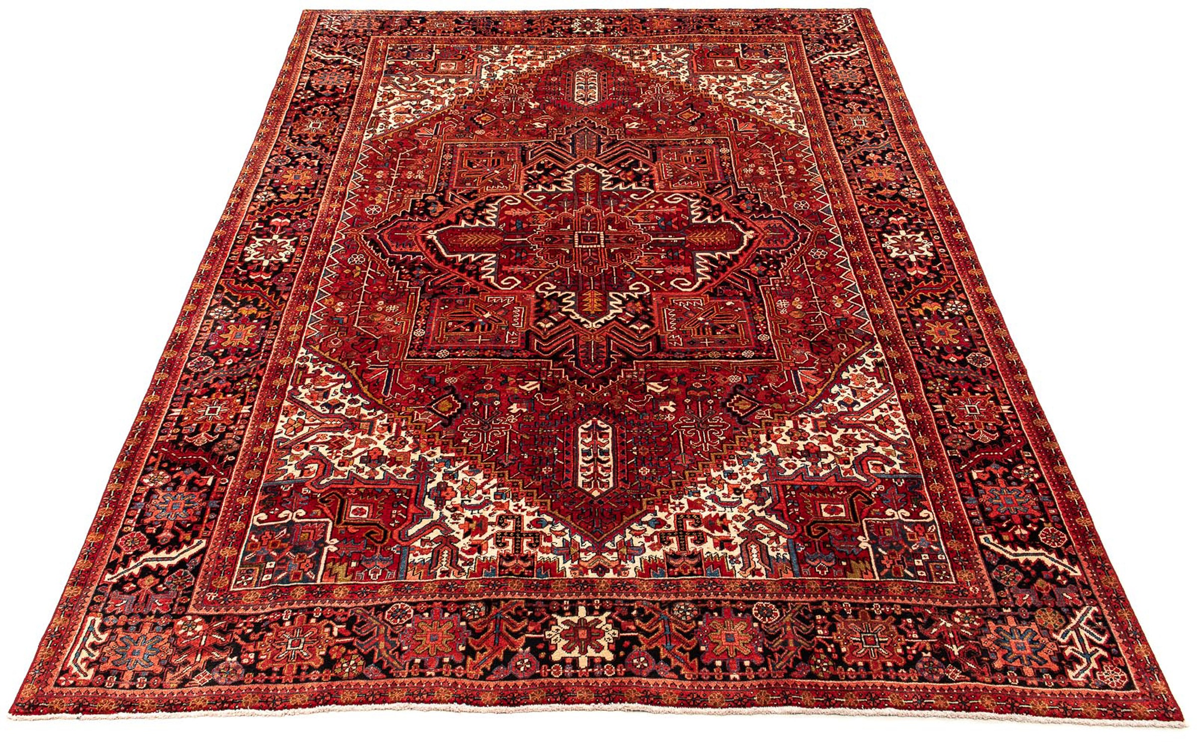 Image of morgenland Orientteppich »Perser - Nomadic - 374 x 295 cm - dunkelrot«, rechteckig, 10 mm Höhe, Wohnzimmer, Handgeknüpft, Einzelstück mit Zertifikat bei Ackermann Versand Schweiz