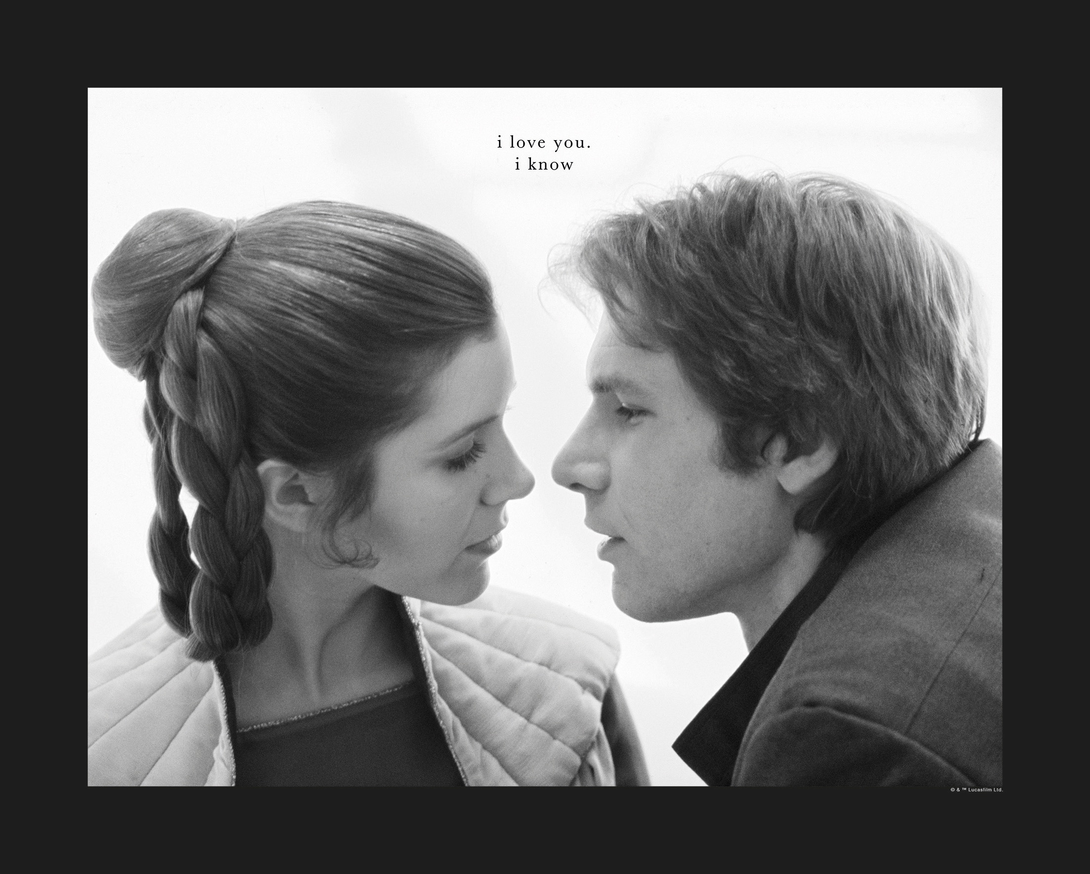 Image of Komar Bild "Star Wars Classic Leia Han Love" Star Wars 1 Stk. tlg. Wandbild zur Dekoration im Kinderzimmer - ohne Rahmen