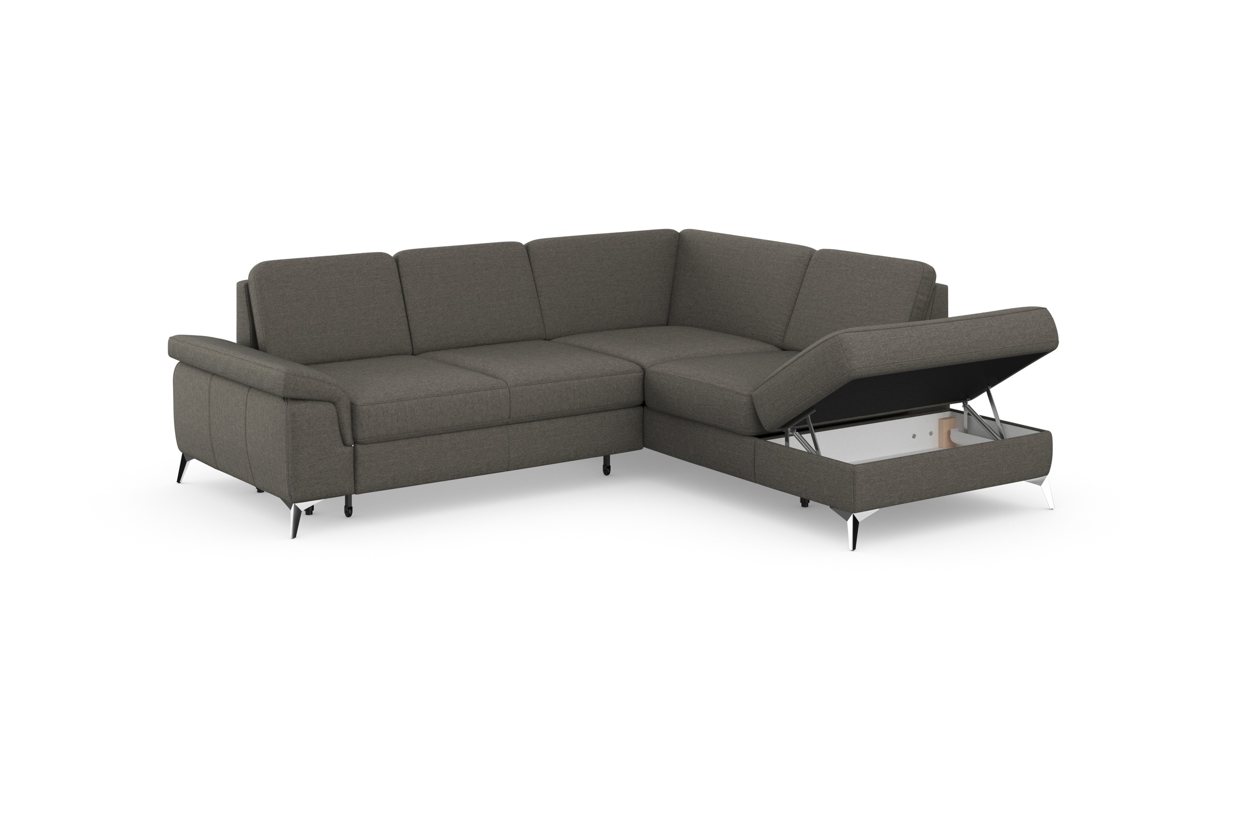 sit&more Ecksofa »Padua L-Form«, inklusive Sitztiefenverstellung, Armteilfunktion und Federkern