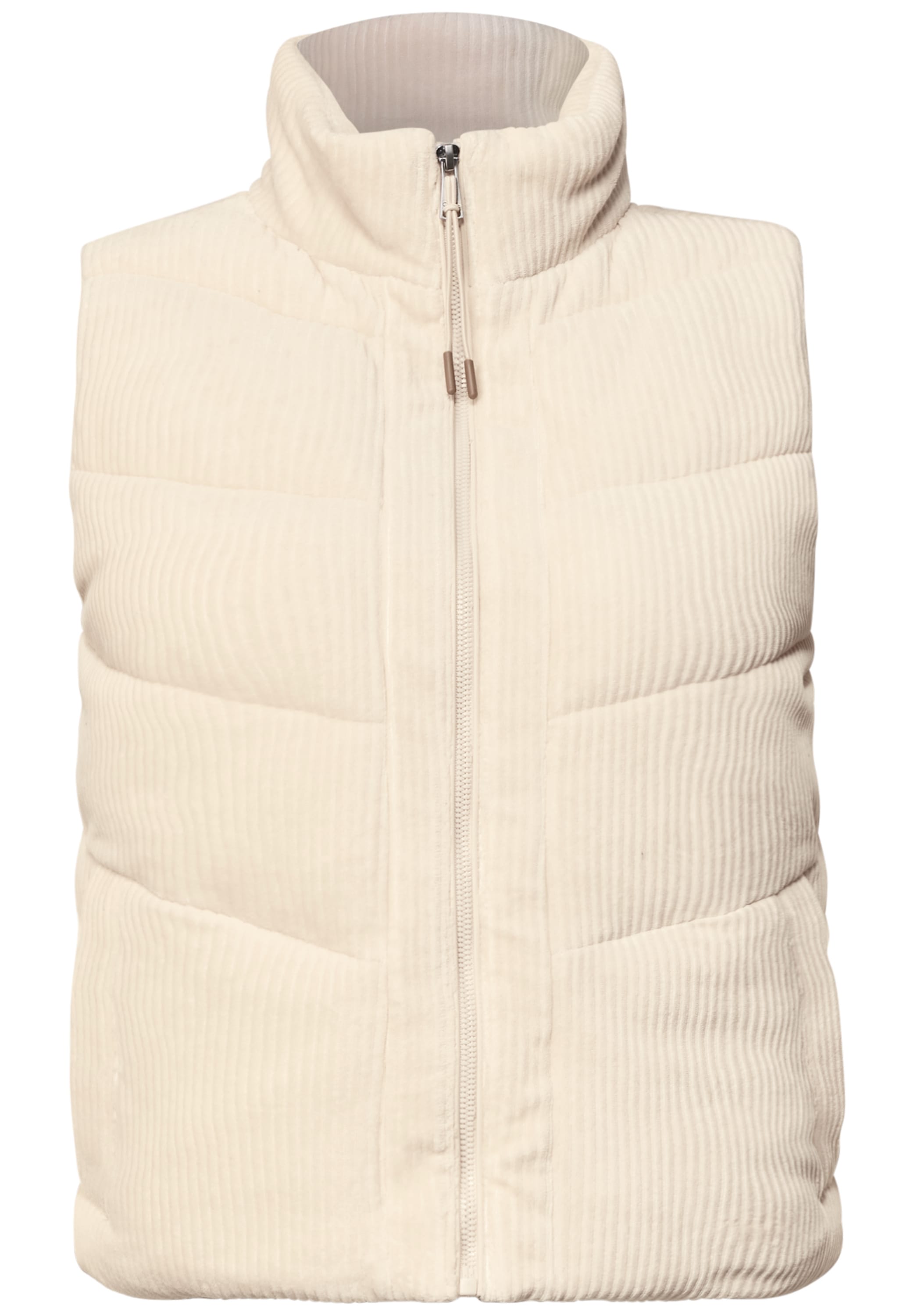 Cecil Gilet en velours côtelé mit Steppmuster und Zipper