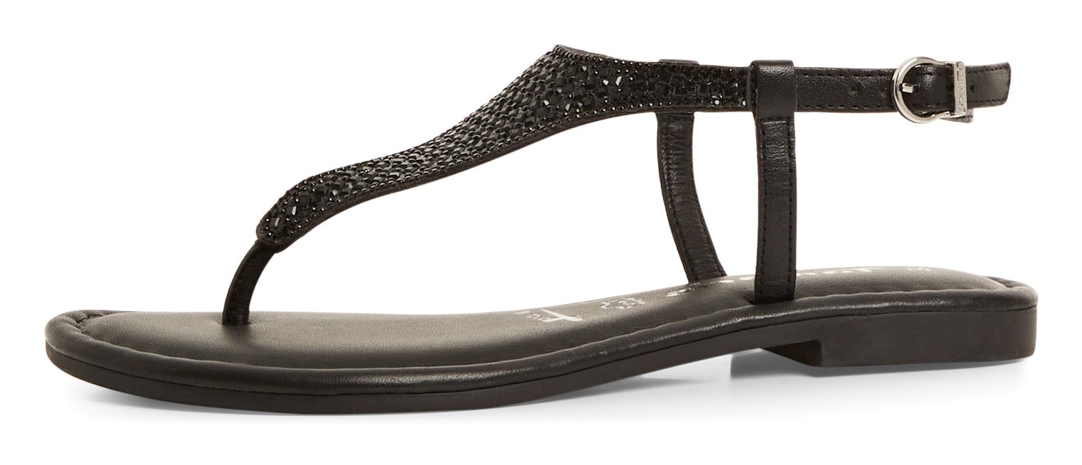 Tamaris Riemchensandale  , Sandalette, Sommerschuh, Festtagsschuh, funkelnde Strasssteinchen