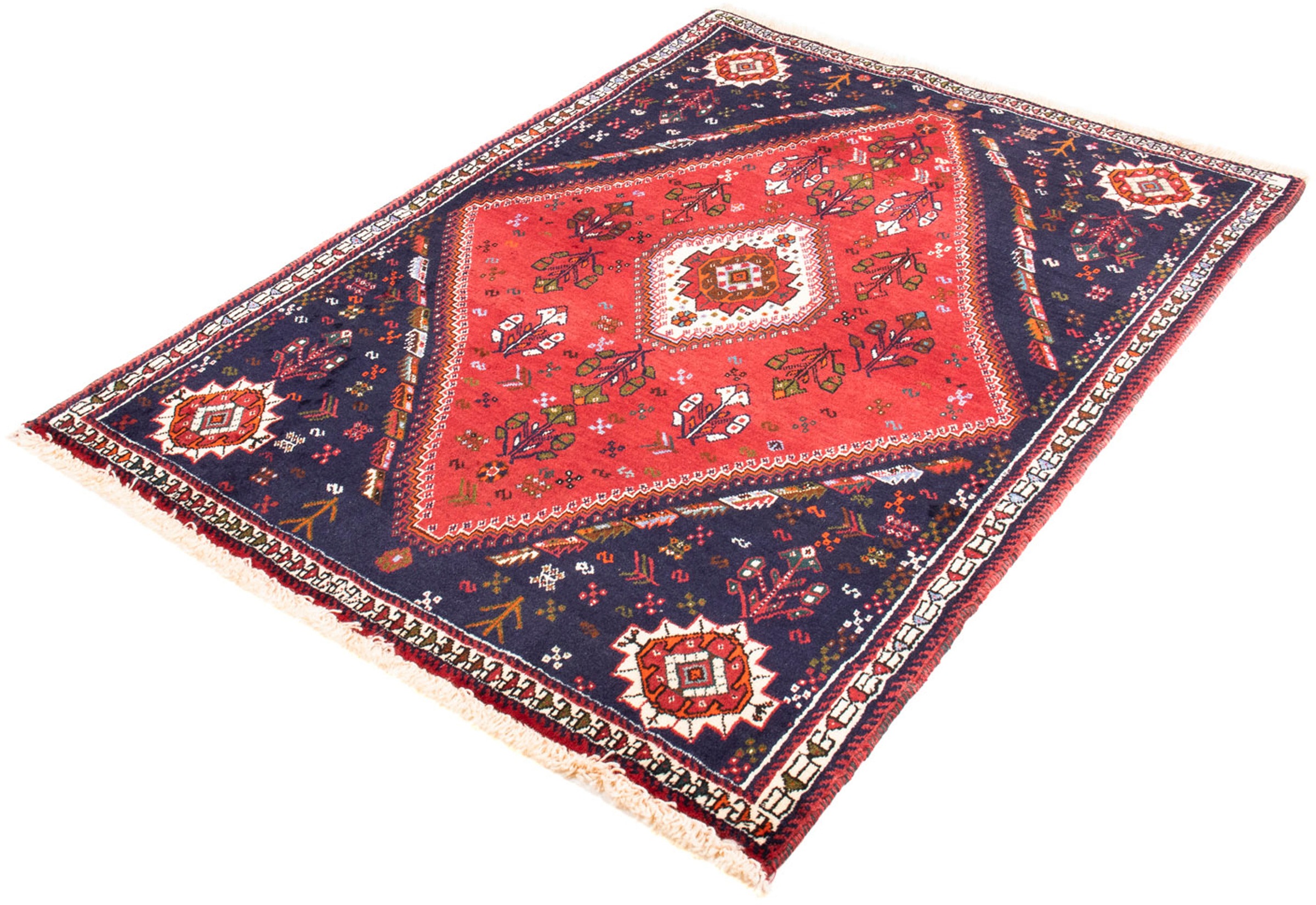 Image of morgenland Orientteppich »Perser - Nomadic - 147 x 107 cm - dunkelblau«, rechteckig, 10 mm Höhe, Wohnzimmer, Handgeknüpft, Einzelstück mit Zertifikat bei Ackermann Versand Schweiz