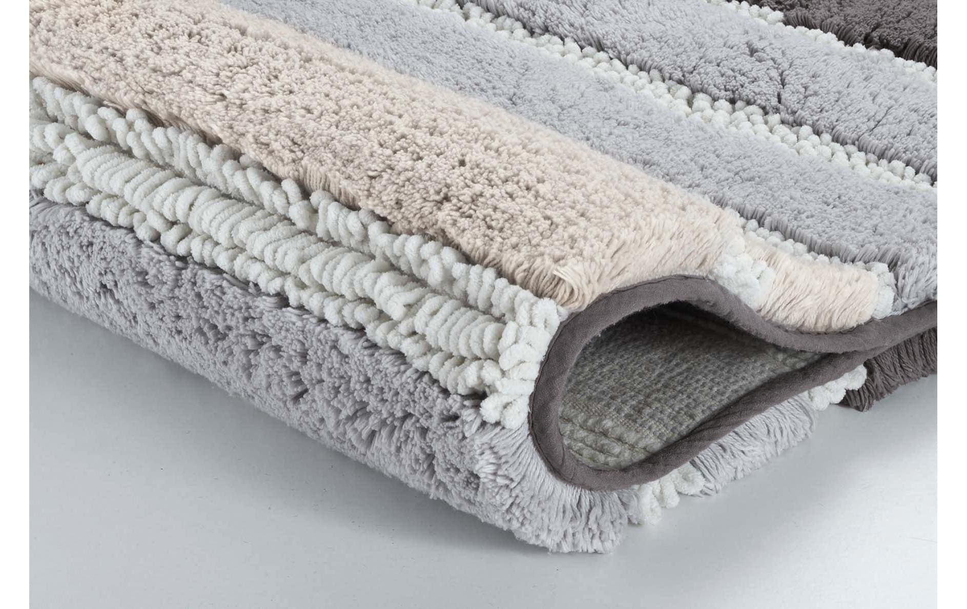 Kleine Wolke Tapis de bain »Phoenix« Höhe 35 mm Badteppich, gestreift, Hoch-Tief Effekt, waschbar