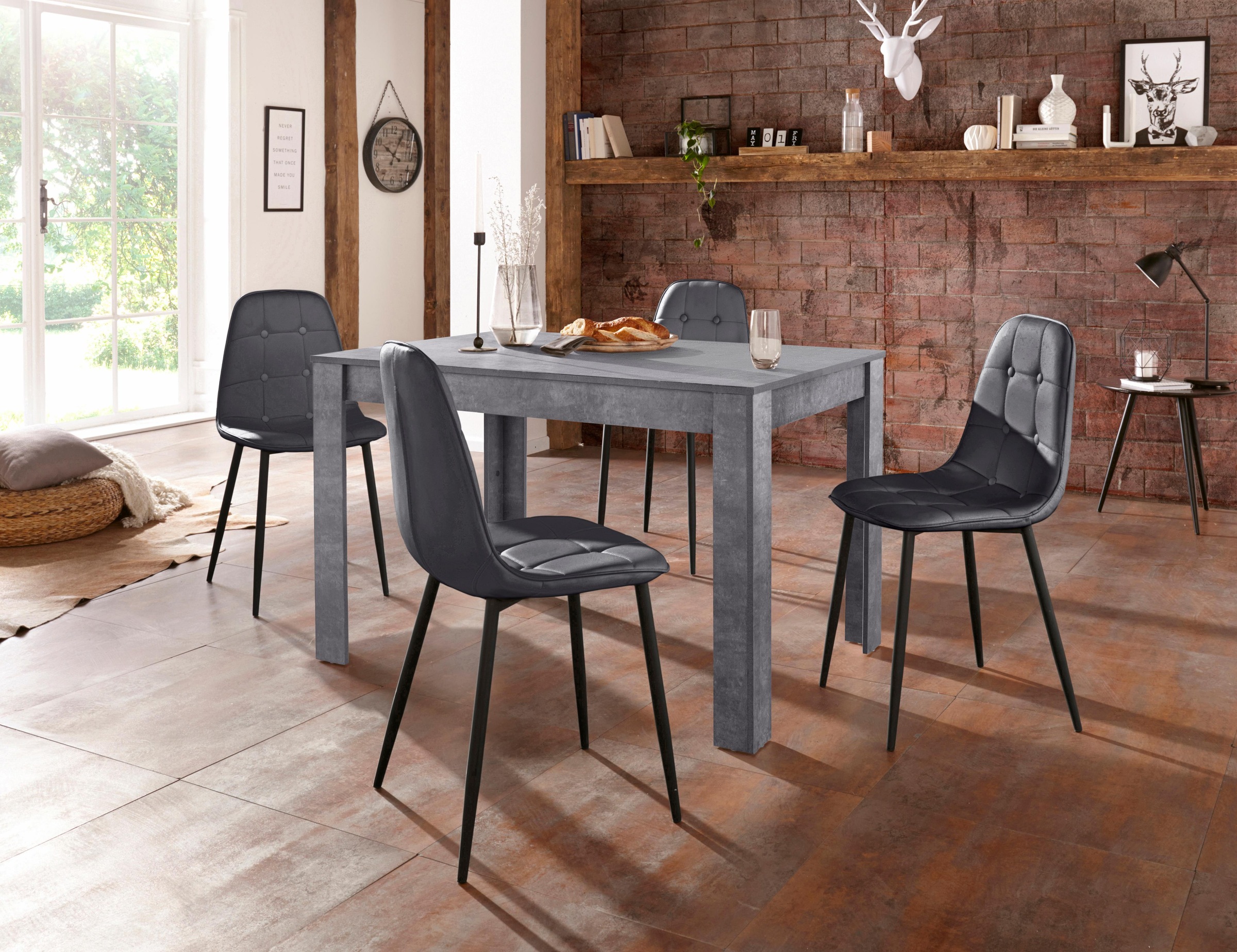 Image of my home Essgruppe, (Set, 5 tlg.), mit Esstisch 120 cm breit bei Ackermann Versand Schweiz