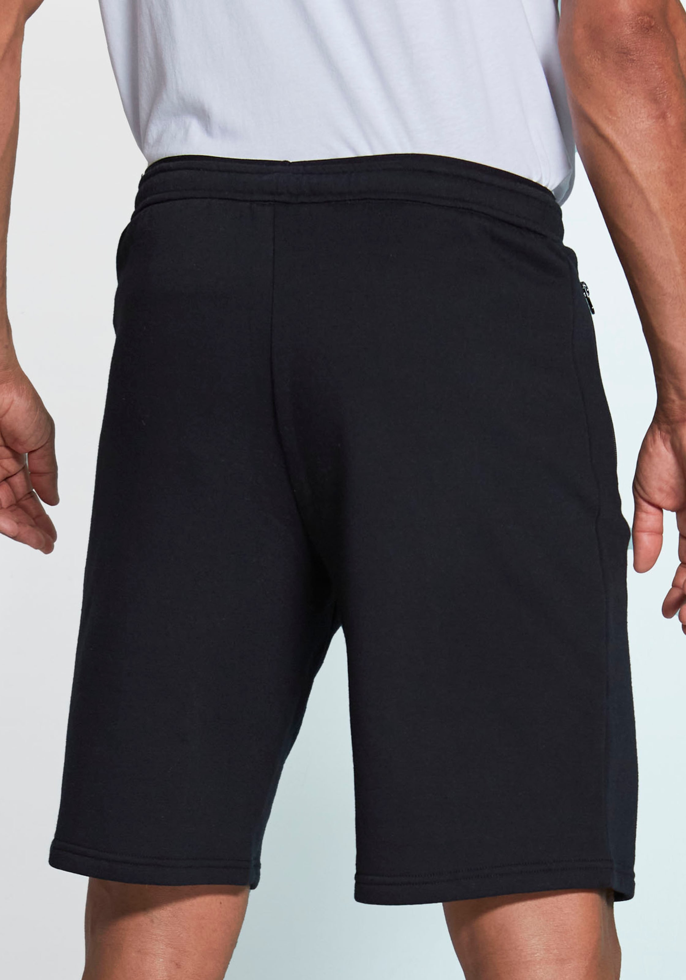 John Devin Sweatshorts, seitliche Taschen mit schwarzem Reissverschluss