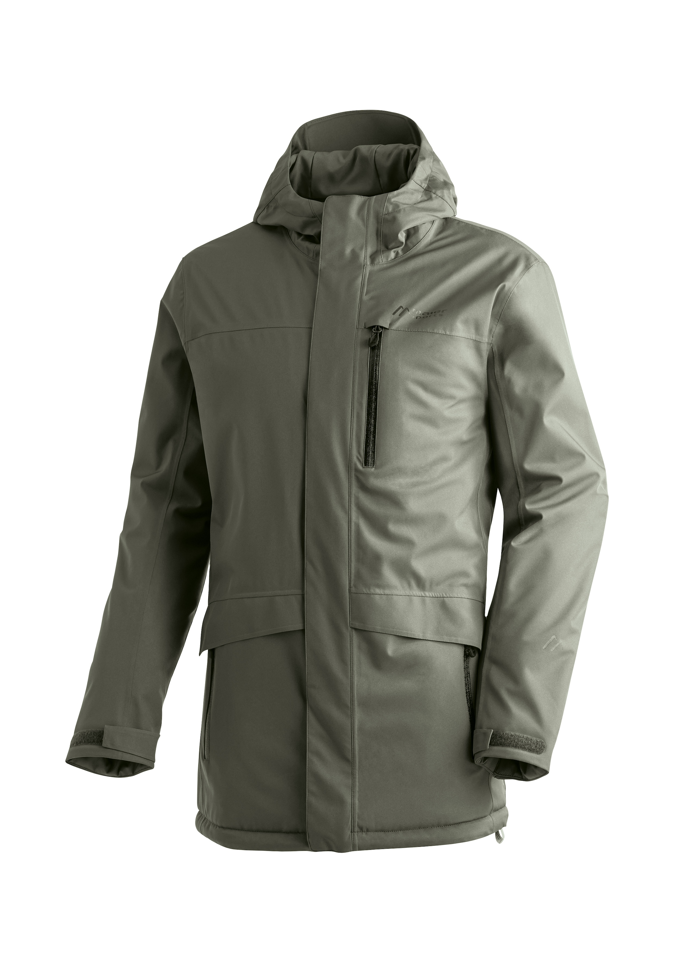 Maier Sports Winterjacke »Peyor long« warme Herren Regenjacke, wattierter Parka, wasserdicht + atmungsaktiv