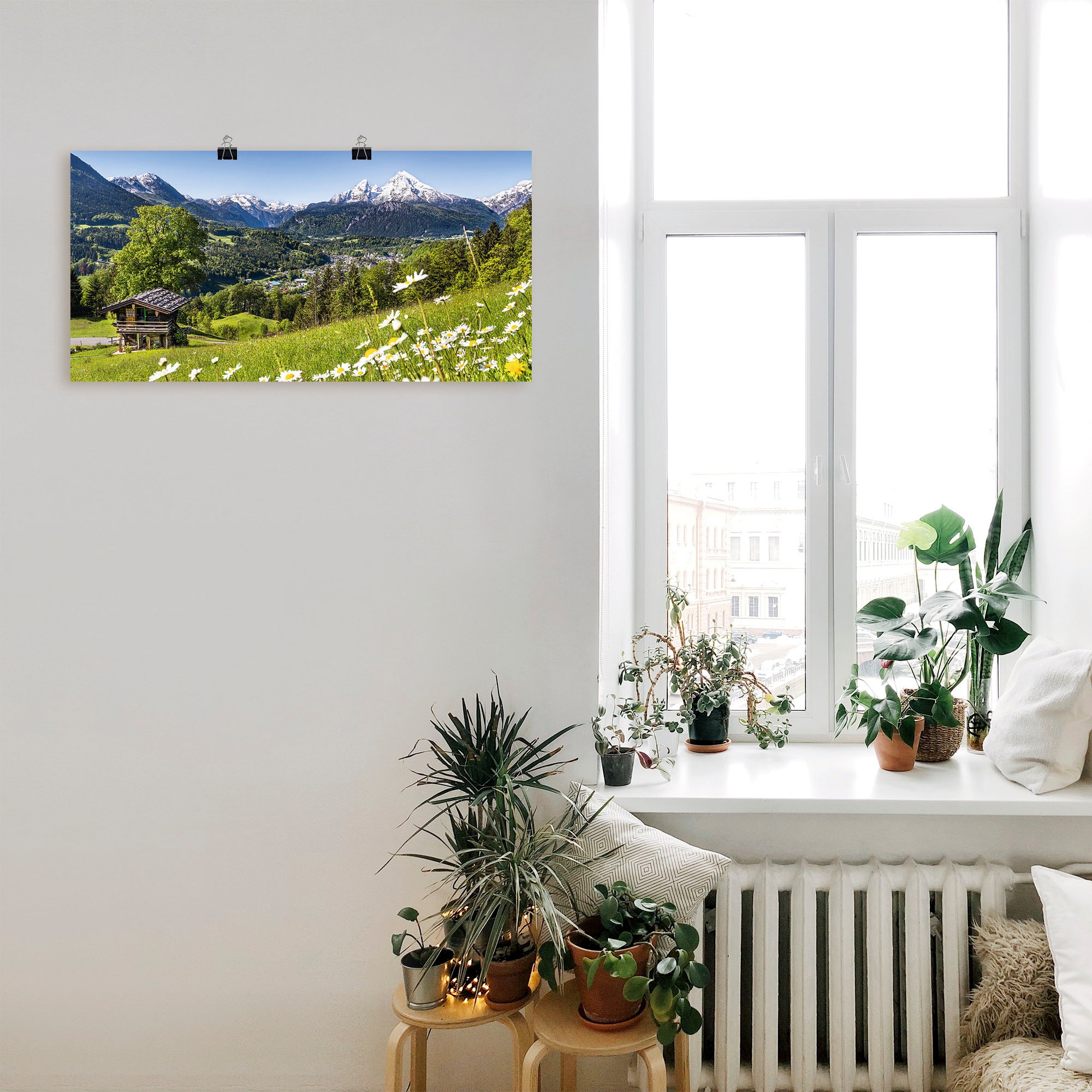 den (1 Alubild, Grössen in als günstig kaufen versch. Wandbild Leinwandbild, Bayerischen in Wandaufkleber »Landschaft St.), Artland oder Berge, Alpen«, Poster