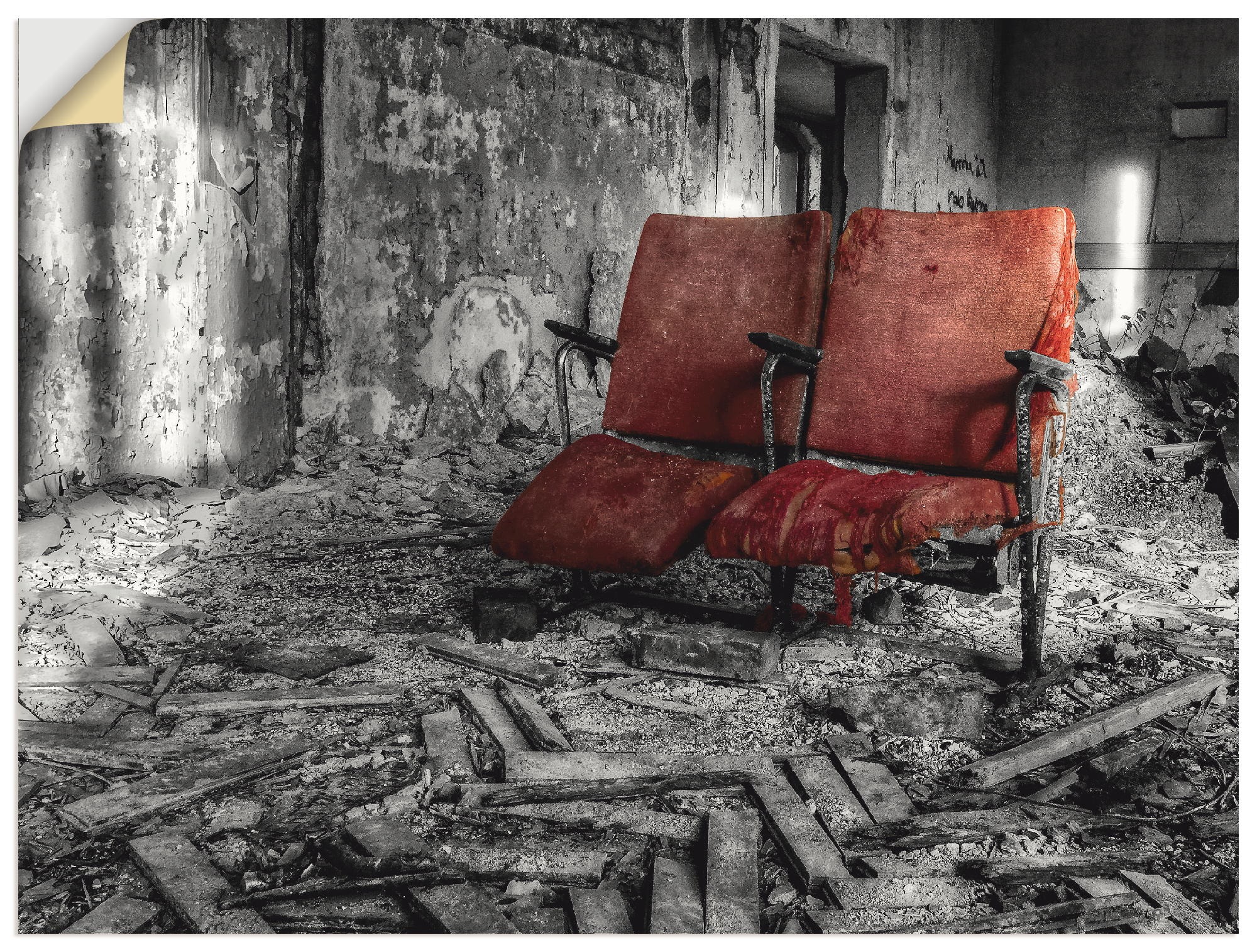 Image of Artland Wandbild »Lost Place - Zusammen«, Architektonische Elemente, (1 St.), in vielen Grössen & Produktarten - Alubild / Outdoorbild für den Aussenbereich, Leinwandbild, Poster, Wandaufkleber / Wandtattoo auch für Badezimmer geeignet bei Ackermann Versa