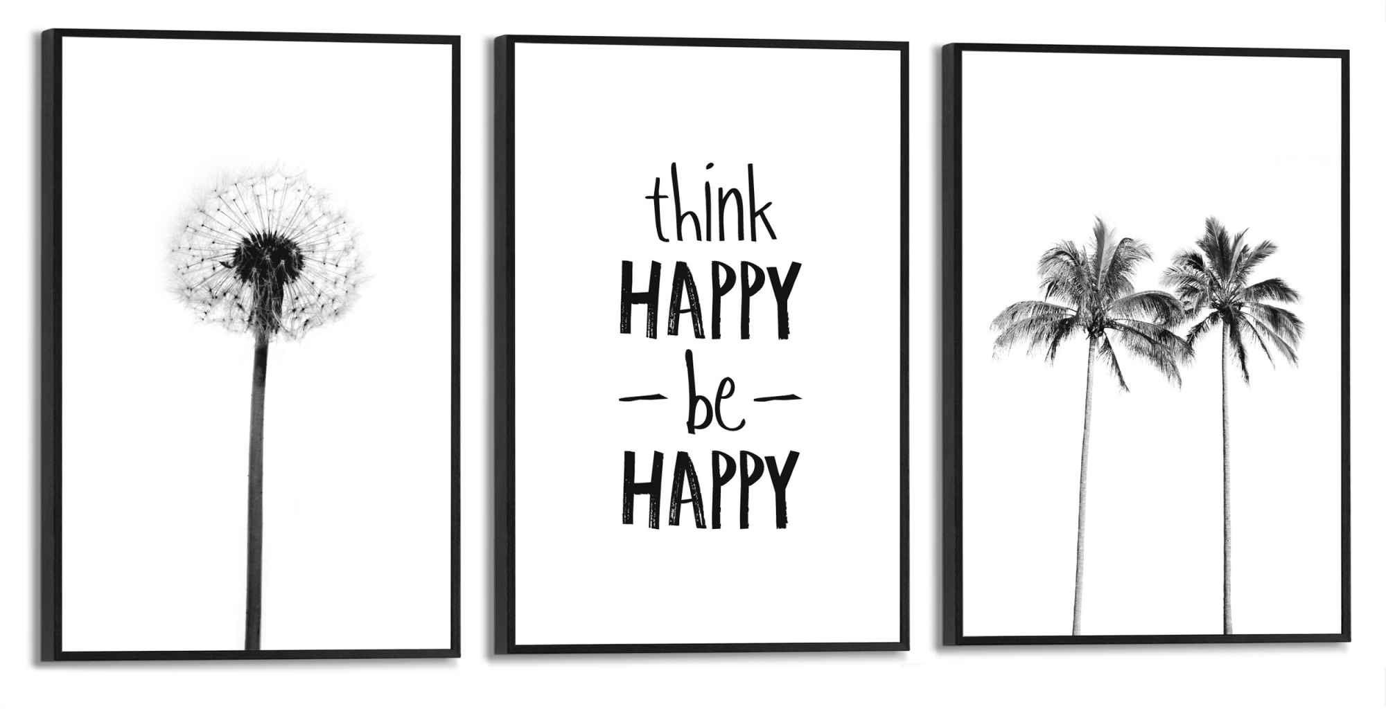 Image of Reinders! Wandbild »Froh Pusteblume - Strand - Palme - Modern«, (3 St.) bei Ackermann Versand Schweiz