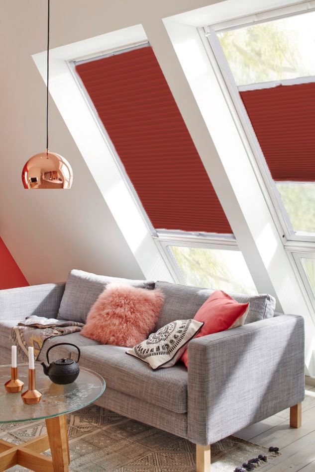 Image of sunlines Dachfensterplissee "StartUp Style Honeycomb VD" abdunkelnd verspannt mit Führungsschienen
