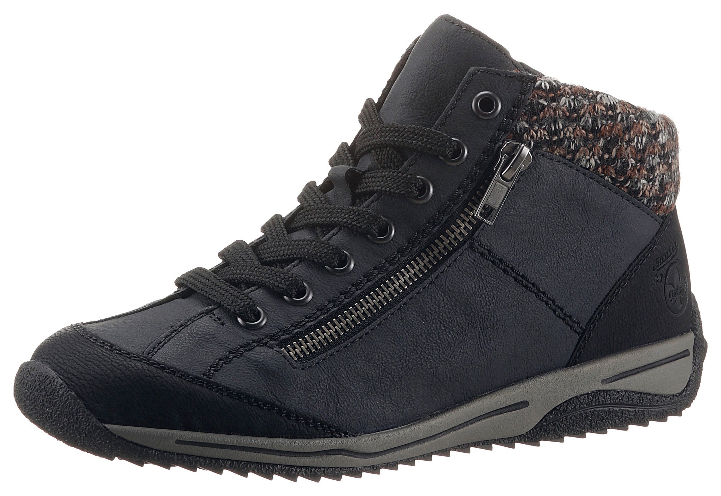 Image of Rieker Schnürboots, mit Strickrand bei Ackermann Versand Schweiz