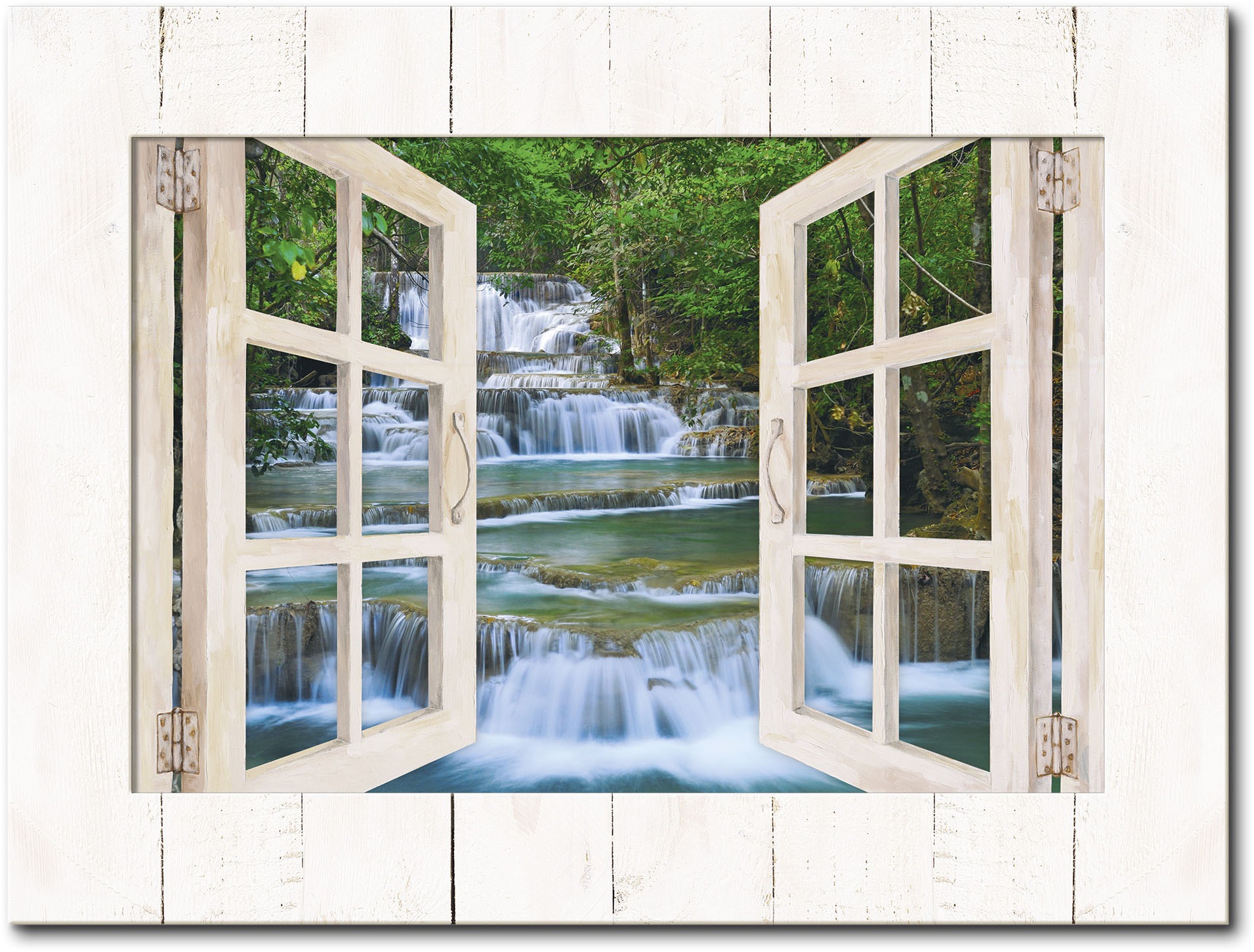 Image of Artland Wandbild »Tiefen Wald Wasserfall -Thailand«, Fensterblick, (1 St.) bei Ackermann Versand Schweiz