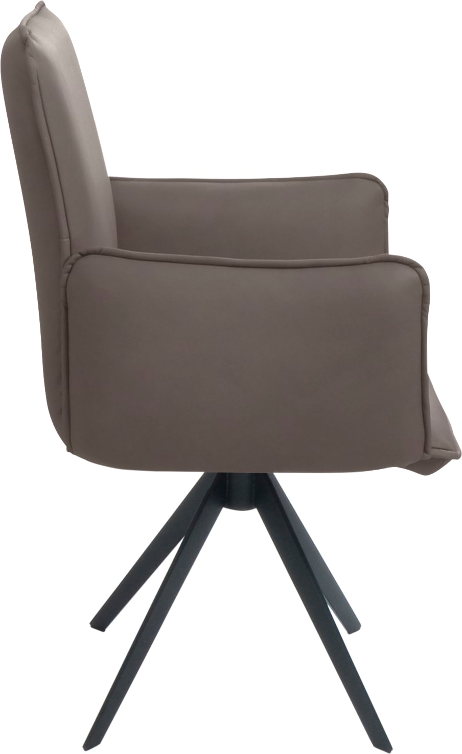 K+W Komfort & Wohnen Chaise de salle à manger »Drehstuhl, Armlehnstuhl, Lederstuhl« () Tourniquet éclair et fonction de retour, passepoil décoratif 12 mm