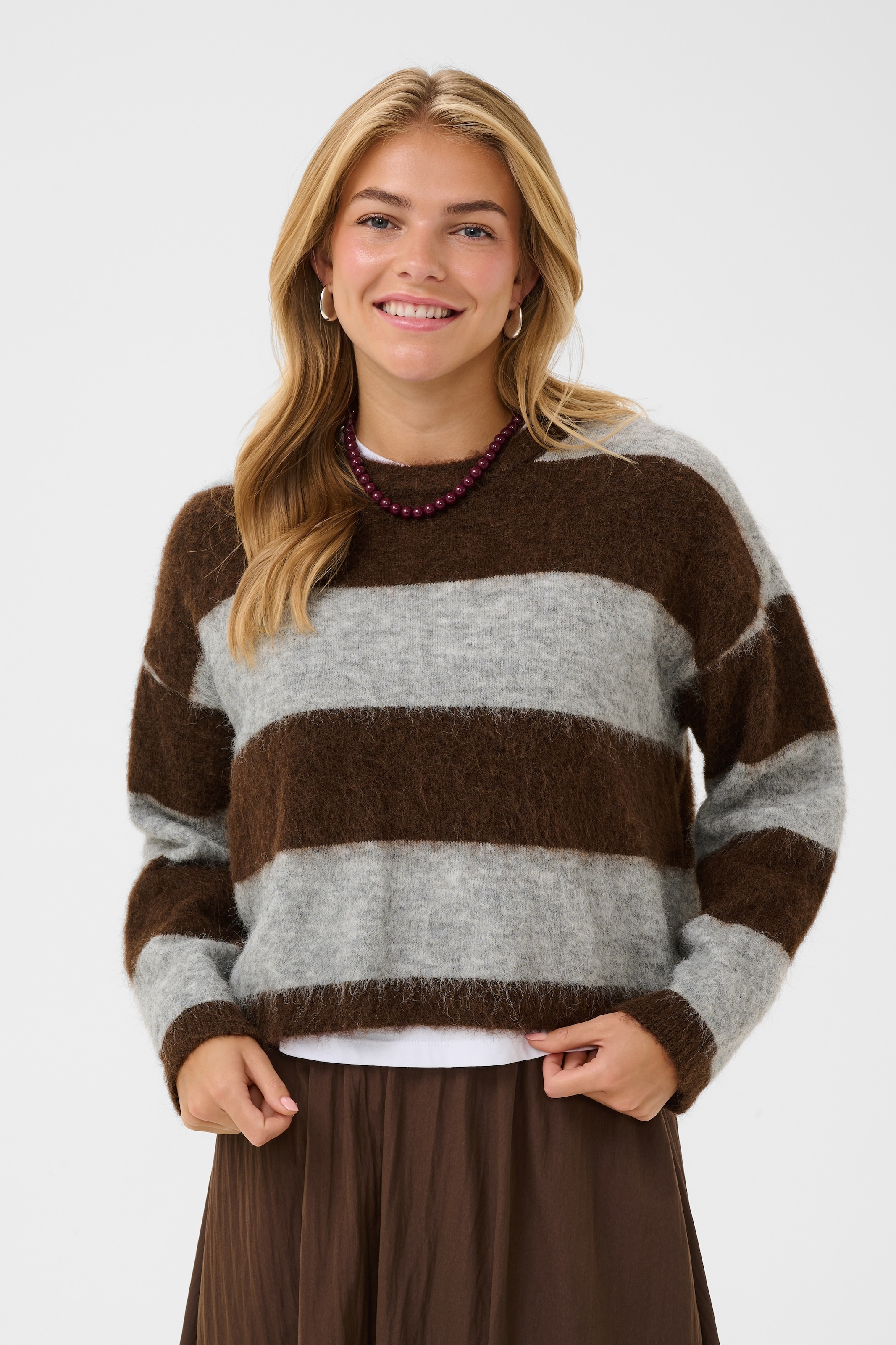 Saint Tropez Strickpullover »TayzieSZ Pullover« Materialmix, Oversize fit
