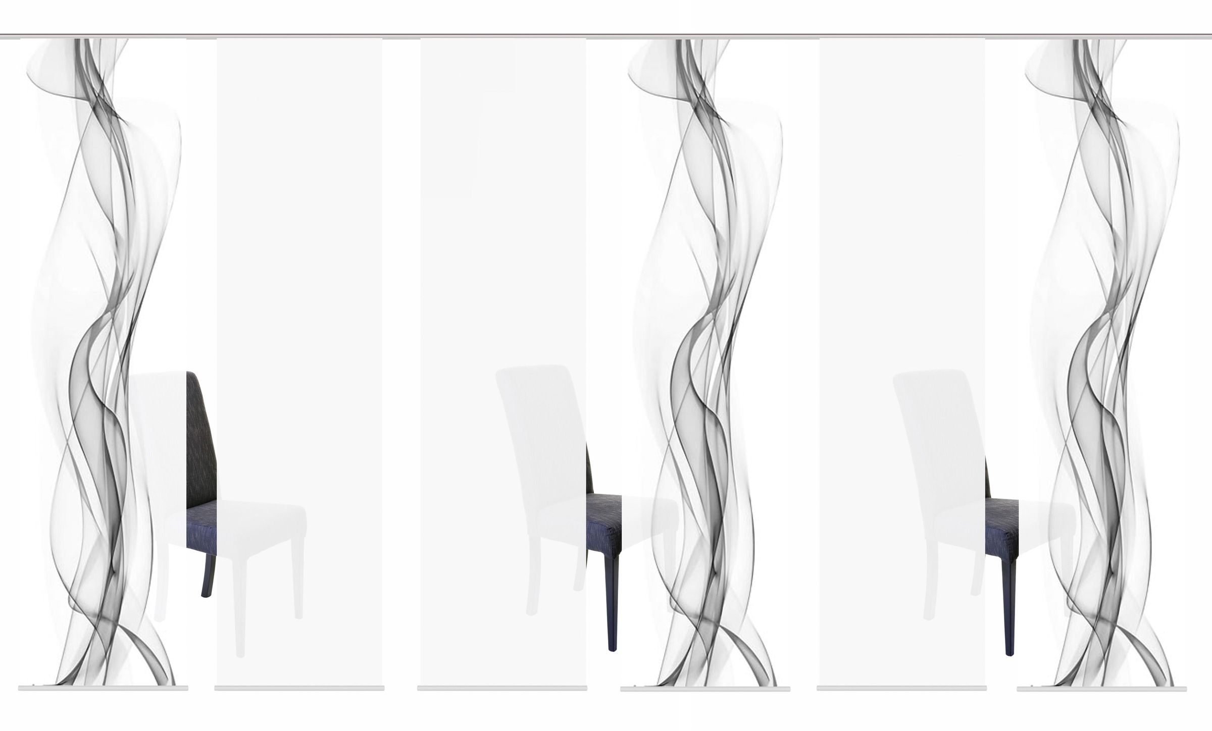 Image of HOME WOHNIDEEN Schiebegardine »6ER SET HAZE«, (6 St.), HxB: 245x60, Schiebevorhang 6er Set Digitaldruck bei Ackermann Versand Schweiz