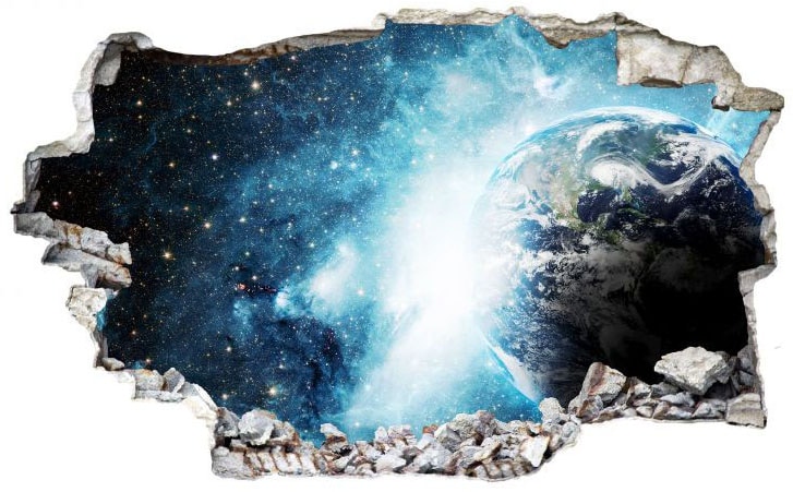 »Weltraum Galaxie«, Wall-Art Sticker (1 acheter confortablement Wandtattoo St.) 3D